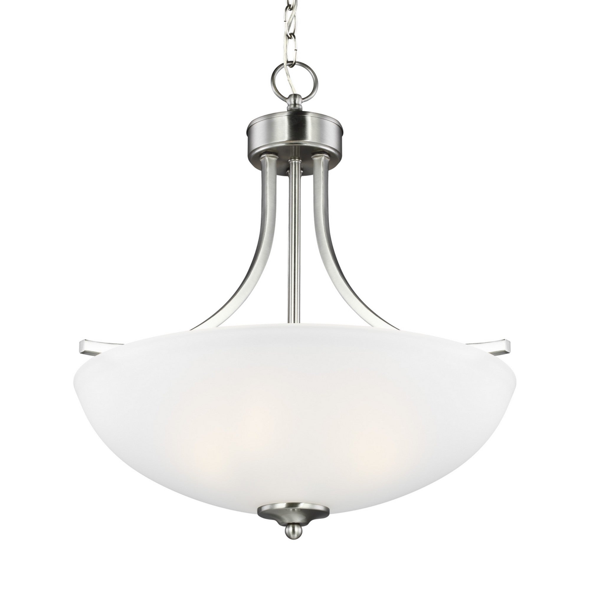 Geary 19" Medium 3-Light Pendant, Brushed Nickel Finish - Bees Lighting