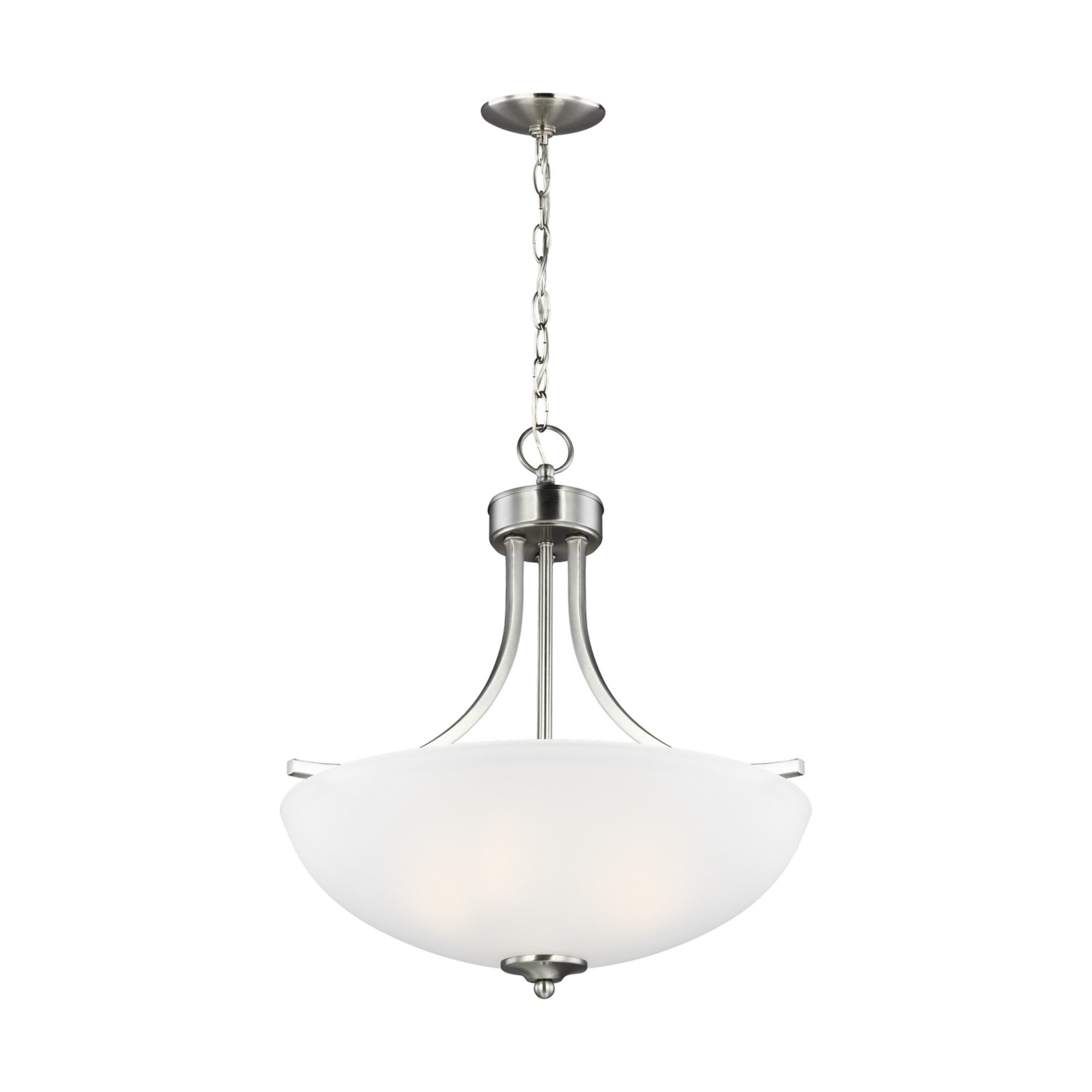 Geary 19" Medium 3-Light Pendant, Brushed Nickel Finish - Bees Lighting