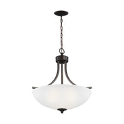 Geary 19" Medium 3-Light LED Pendant, Bronze Finish - Bees Lighting