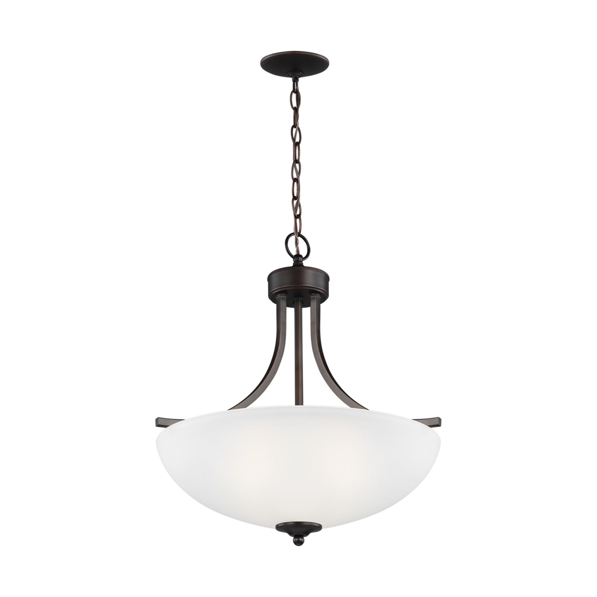 Geary 19" Medium 3-Light LED Pendant, Bronze Finish - Bees Lighting