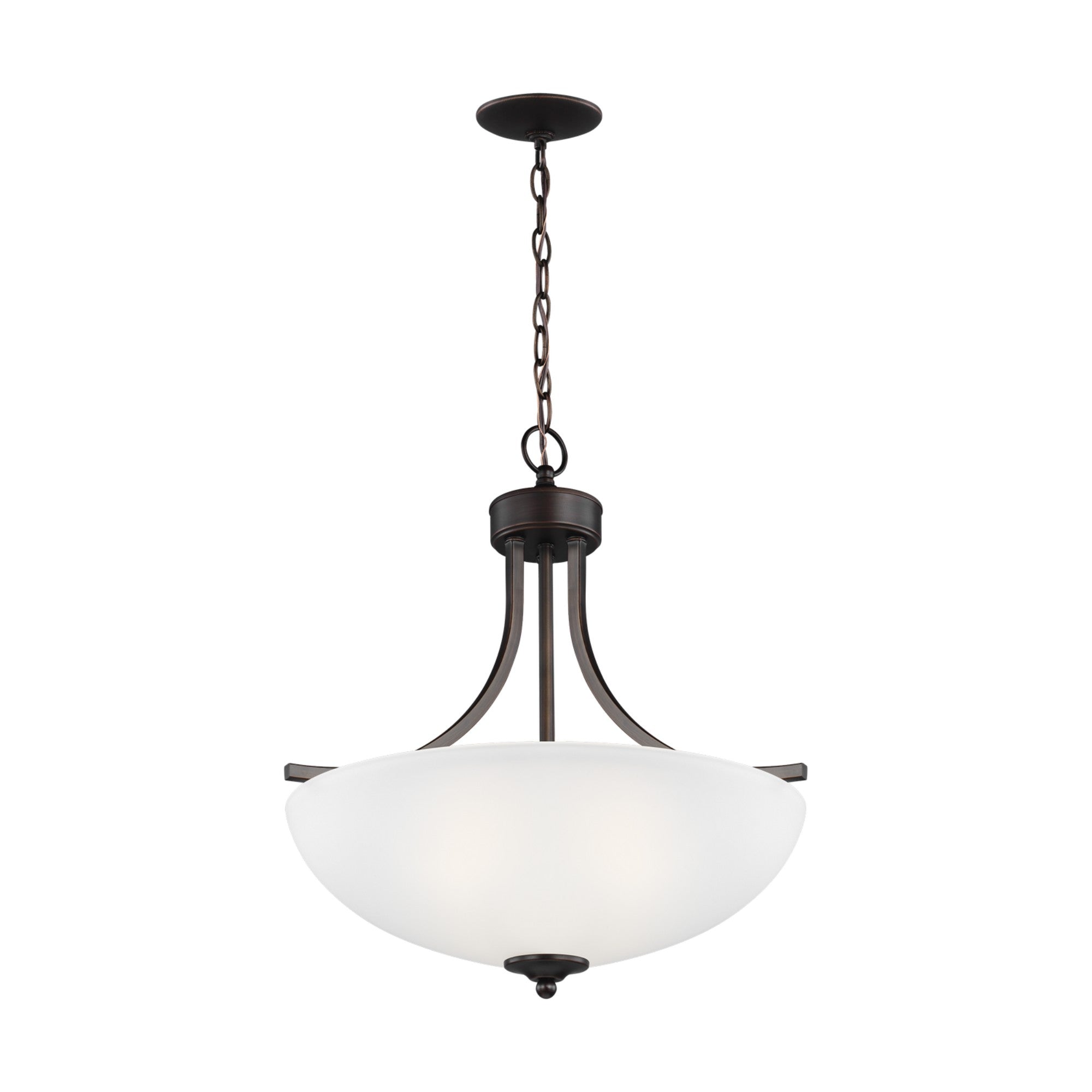 Geary 19" Medium 3-Light LED Pendant, Bronze Finish - Bees Lighting