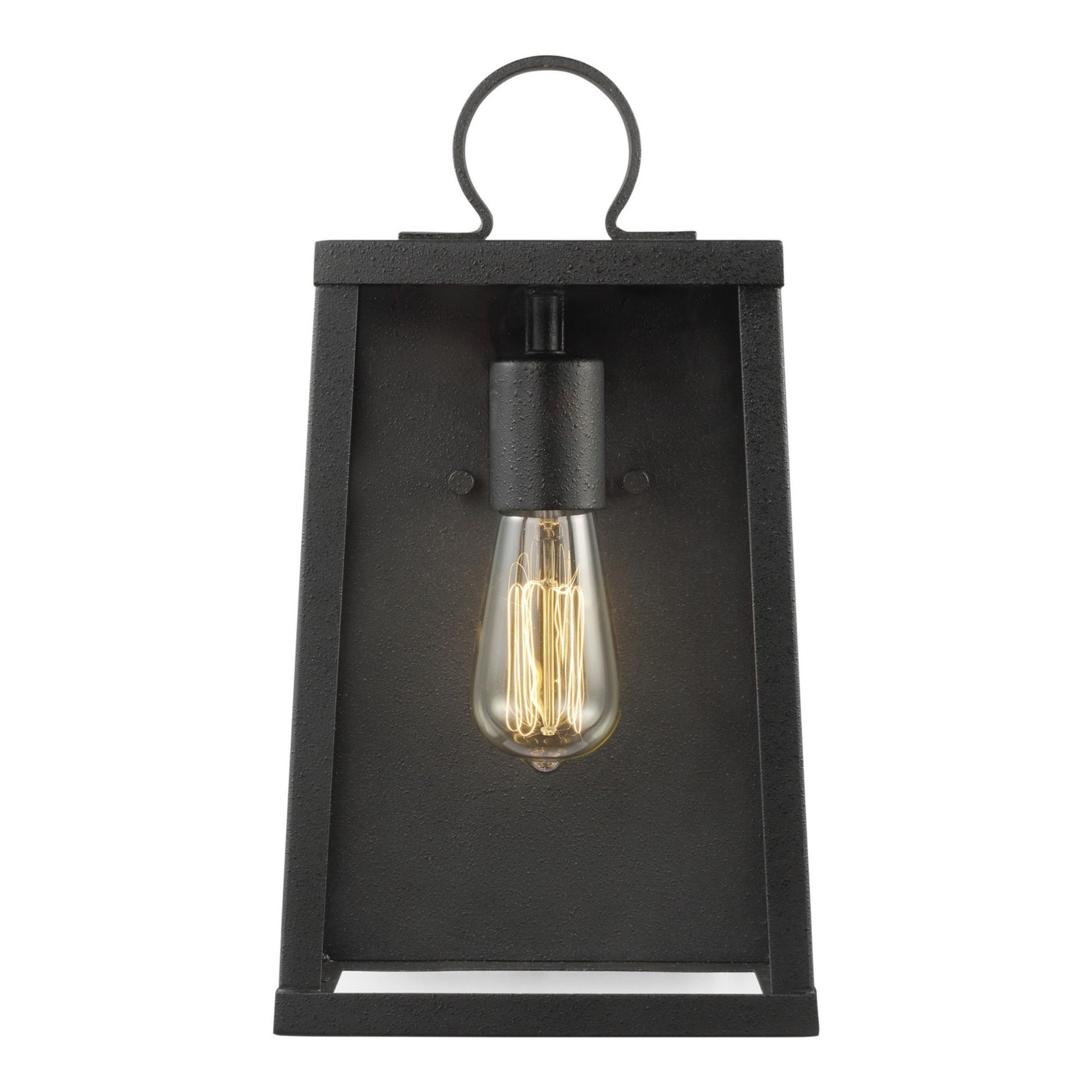 Marinus 14" Medium Wall Lantern, Black Finish - Bees Lighting