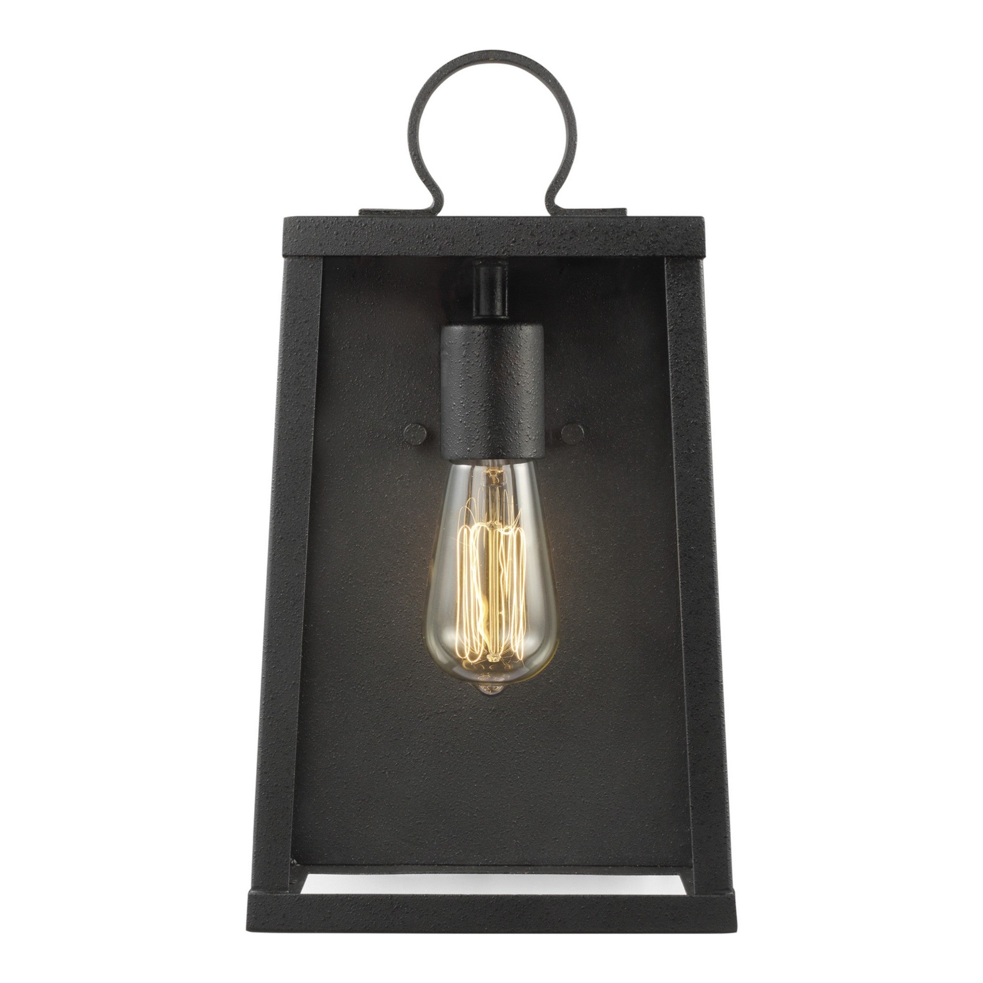 Marinus 14" Medium Wall Lantern, Black Finish - Bees Lighting