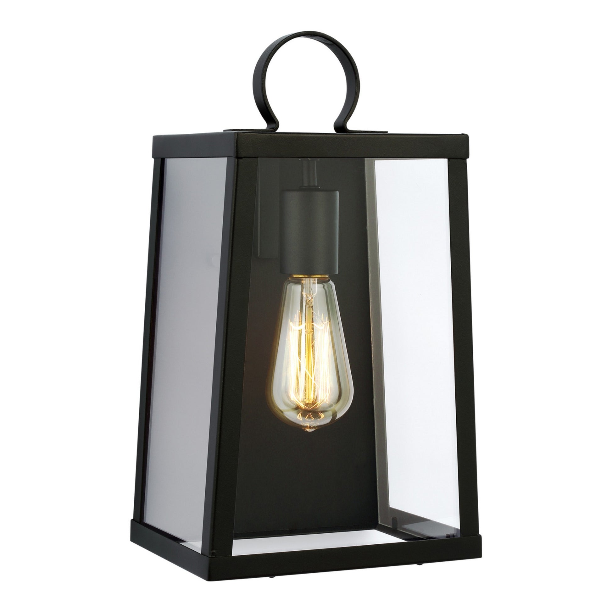 Marinus 14" Medium Wall Lantern, Black Finish - Bees Lighting