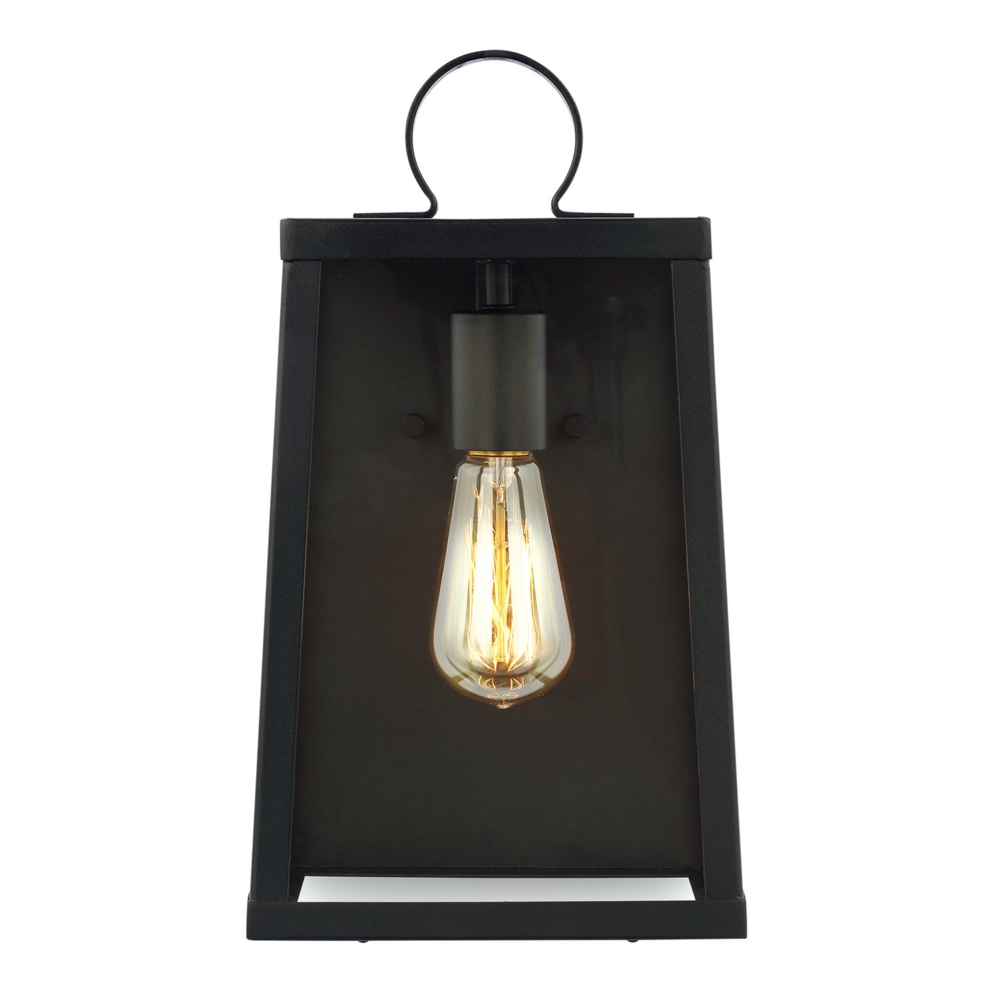 Marinus 14" Medium Wall Lantern, Black Finish - Bees Lighting