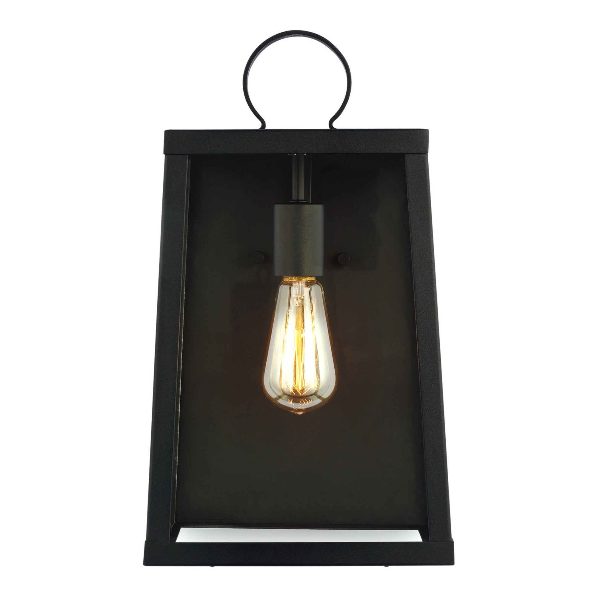 Marinus 16" Large Wall Lantern, Black Finish - Bees Lighting