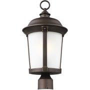 Calder 20" Outdoor Post Lantern, Antique Bronze Finish with Clear Glass - Bees Lighting