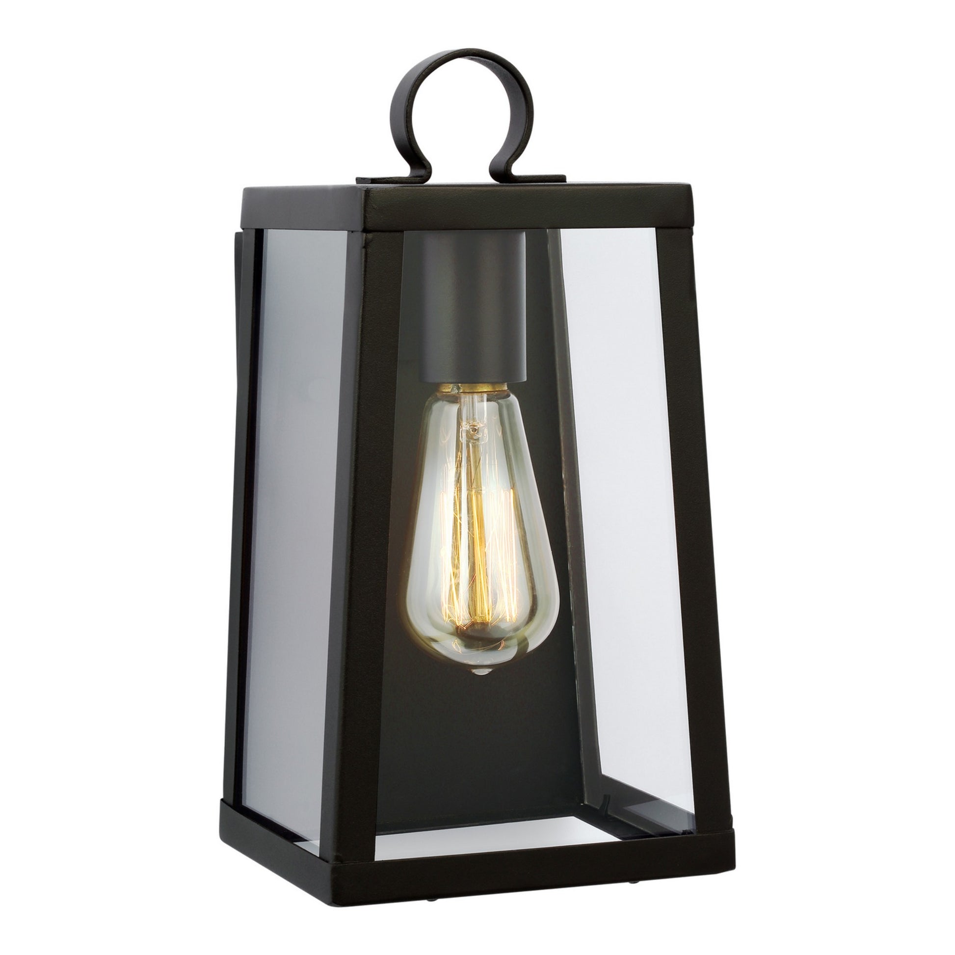 Marinus 12" Small Wall Lantern, Black Finish - Bees Lighting