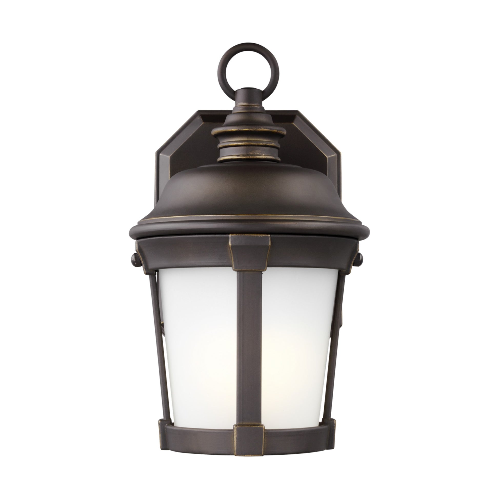 Calder 10" Small Outdoor Wall Lantern, Antique Bronze Finish - Bees Lighting