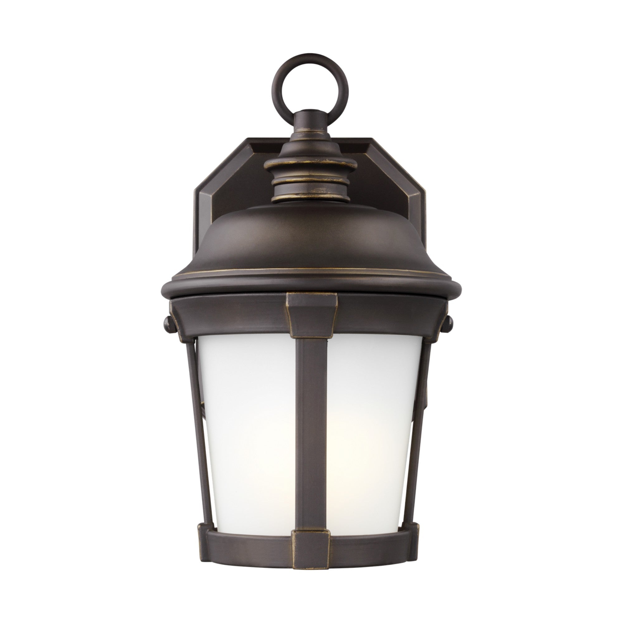 Calder 10" Small Outdoor Wall Lantern, Antique Bronze Finish - Bees Lighting