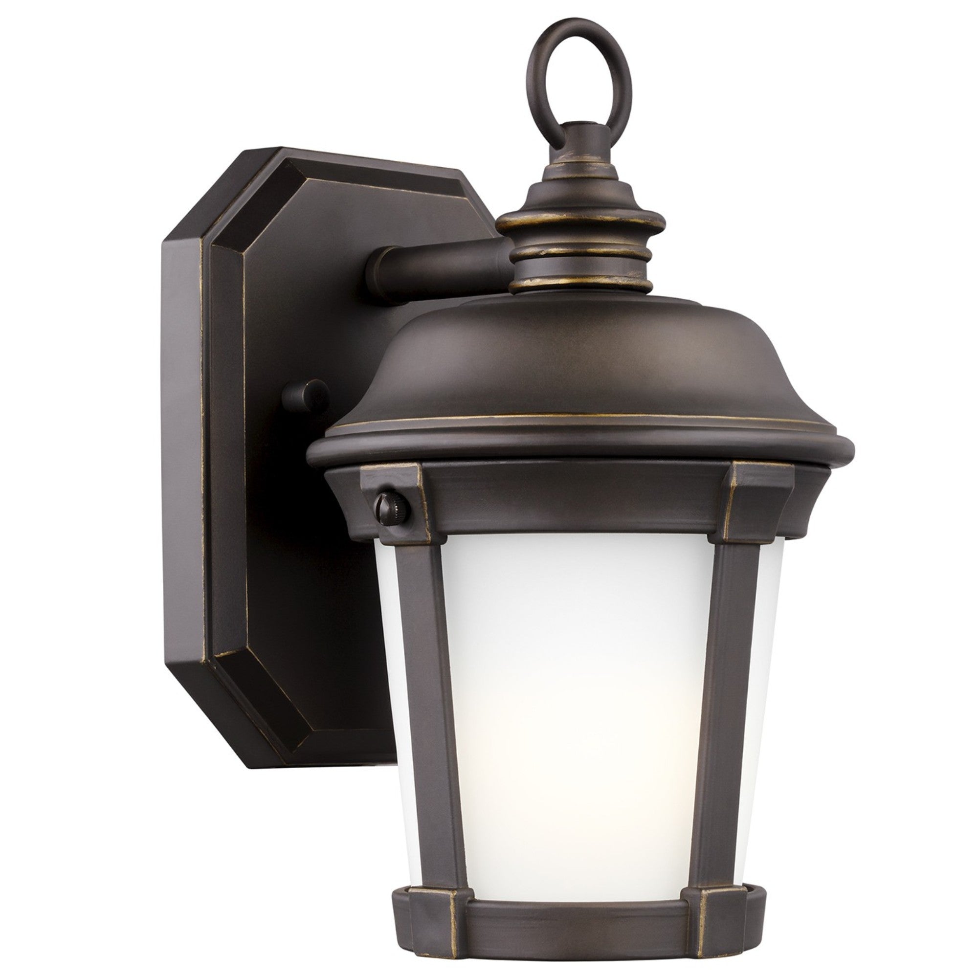 Calder 10" Small Outdoor Wall Lantern, Antique Bronze Finish - Bees Lighting