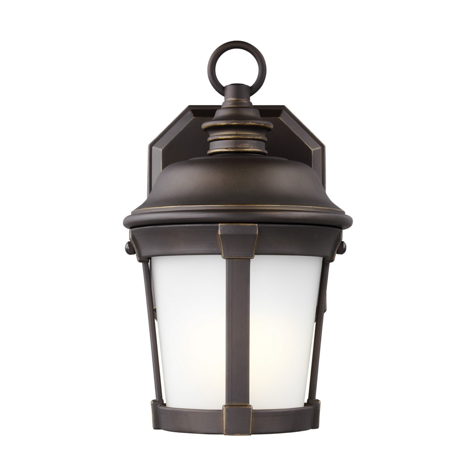 Calder 10" LED Small Outdoor Wall Lantern, Antique Bronze Finish - Bees Lighting