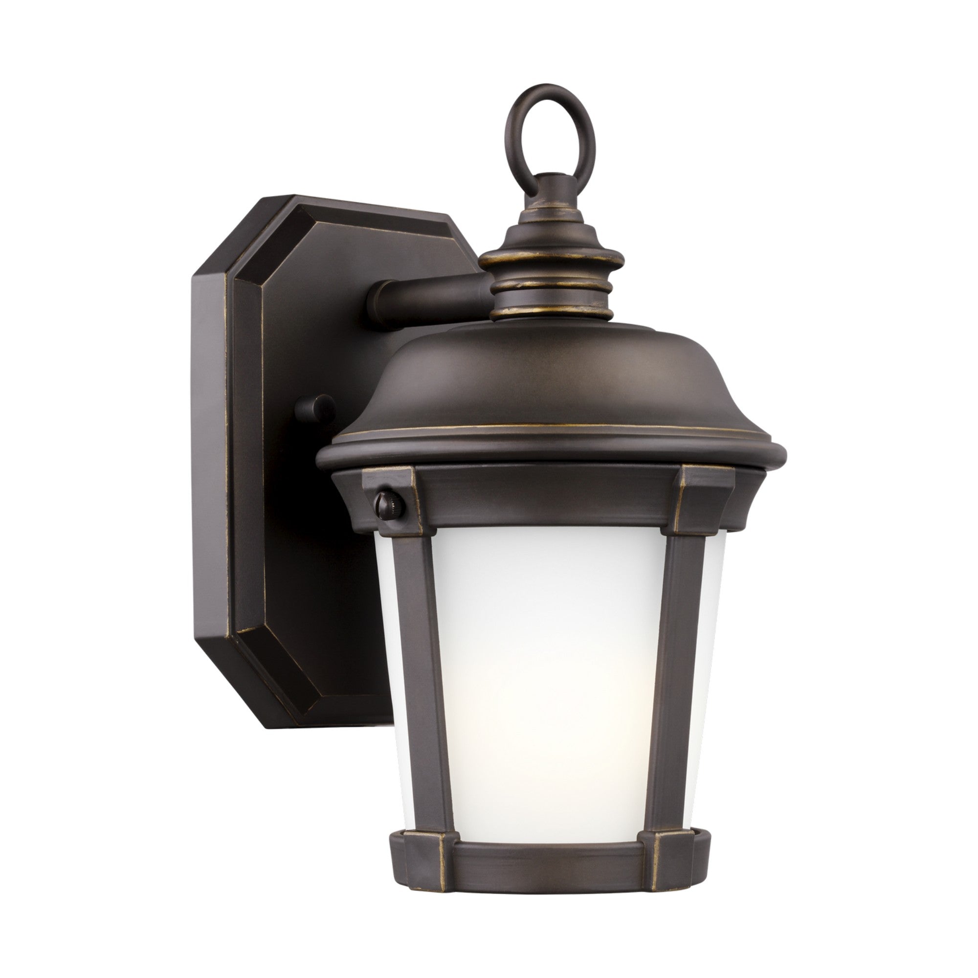 Calder 10" LED Small Outdoor Wall Lantern, Antique Bronze Finish - Bees Lighting