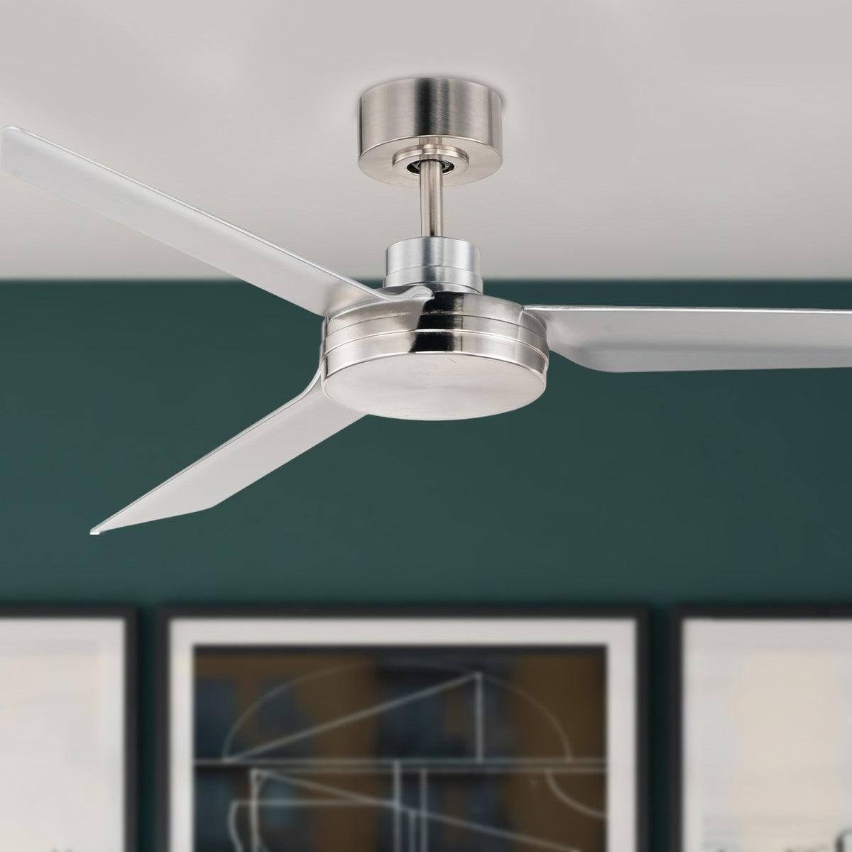 Ultra Slim 52 Inch 3 Blades Indoor/Outdoor Ceiling Fan, Wall Control Included - Bees Lighting