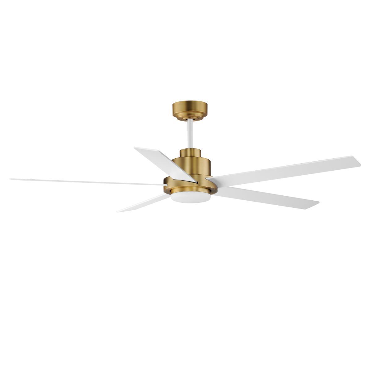 Daisy 60 Inch 5-Blade Ceiling Fan With Light and Wall Control