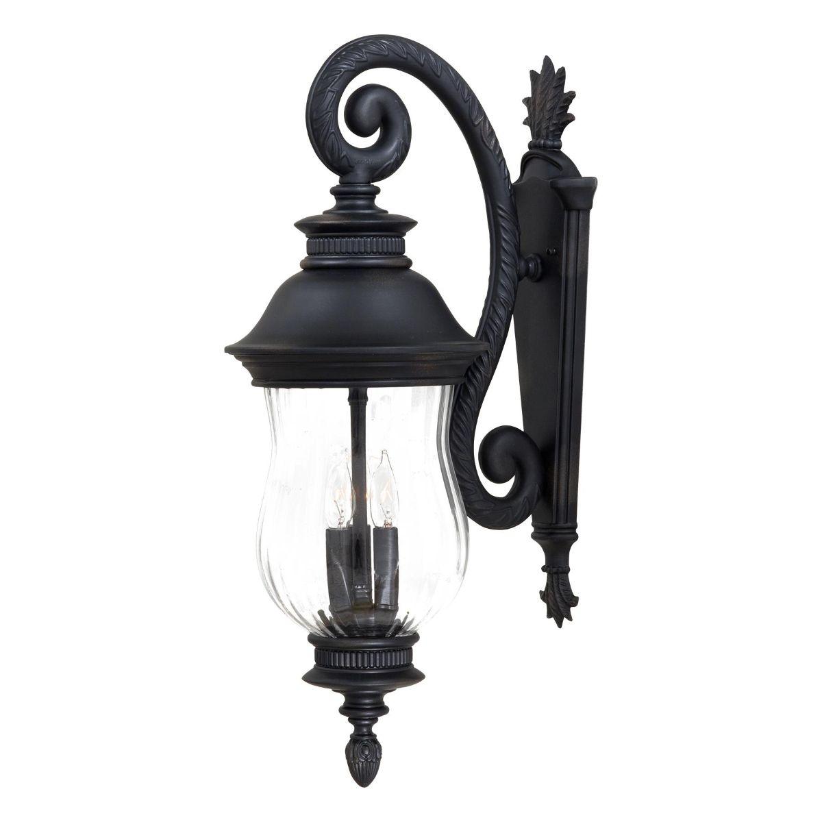 Newport 28 in. 3 Lights Outdoor Wall Lantern Heritage Finish - Bees Lighting
