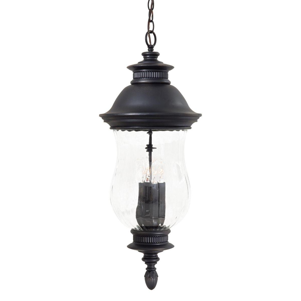 Newport 4 lights 12 in. Outdoor Hanging Lantern Heritage finish - Bees Lighting