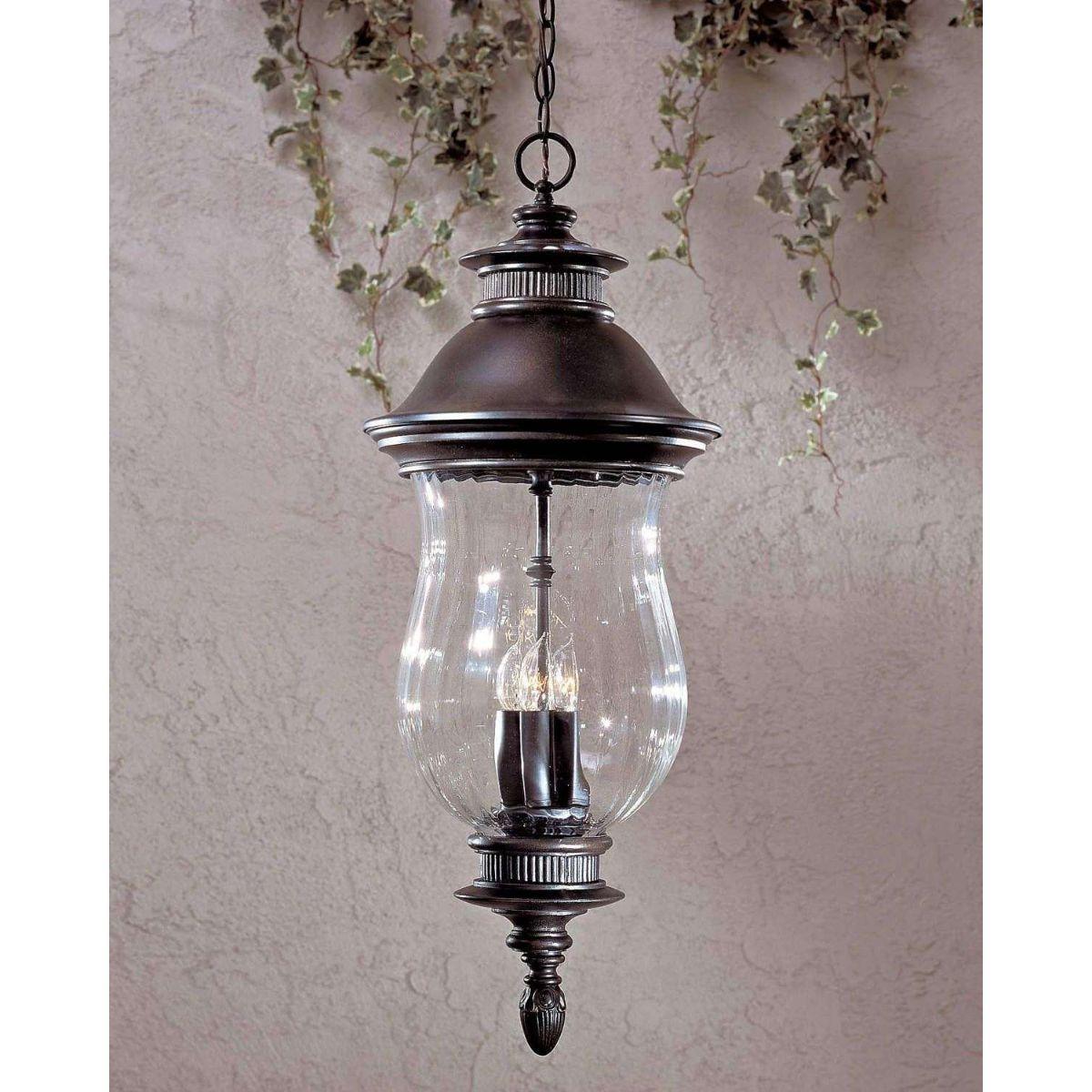 Newport 4 lights 12 in. Outdoor Hanging Lantern Heritage finish - Bees Lighting