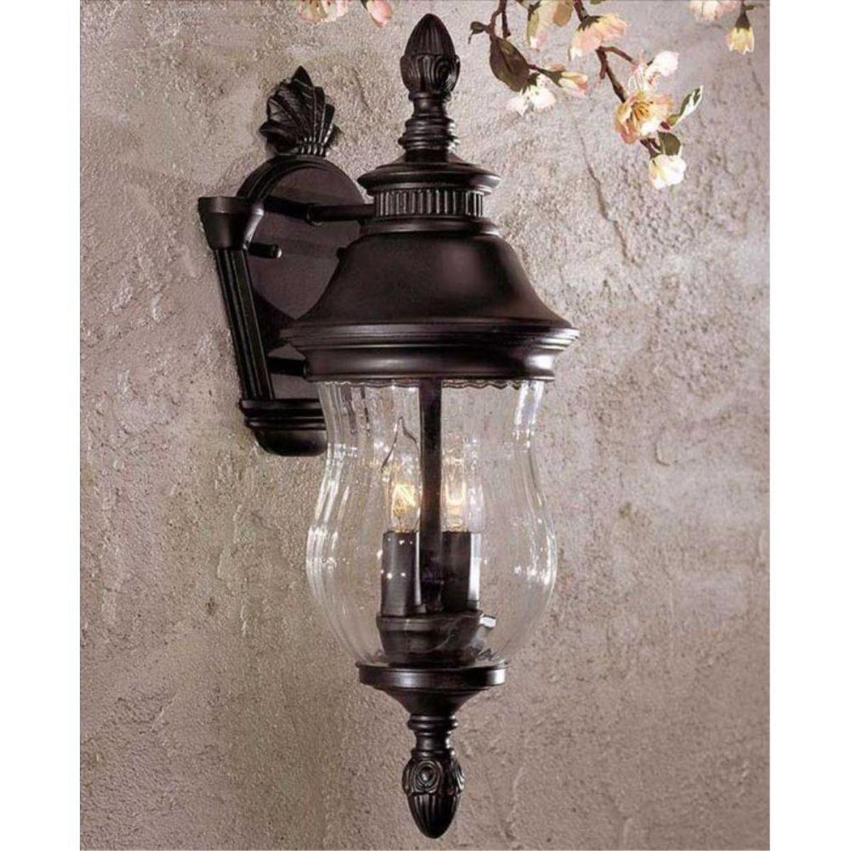 Newport 18 in. 2 Lights Outdoor Wall Lantern Heritage Finish