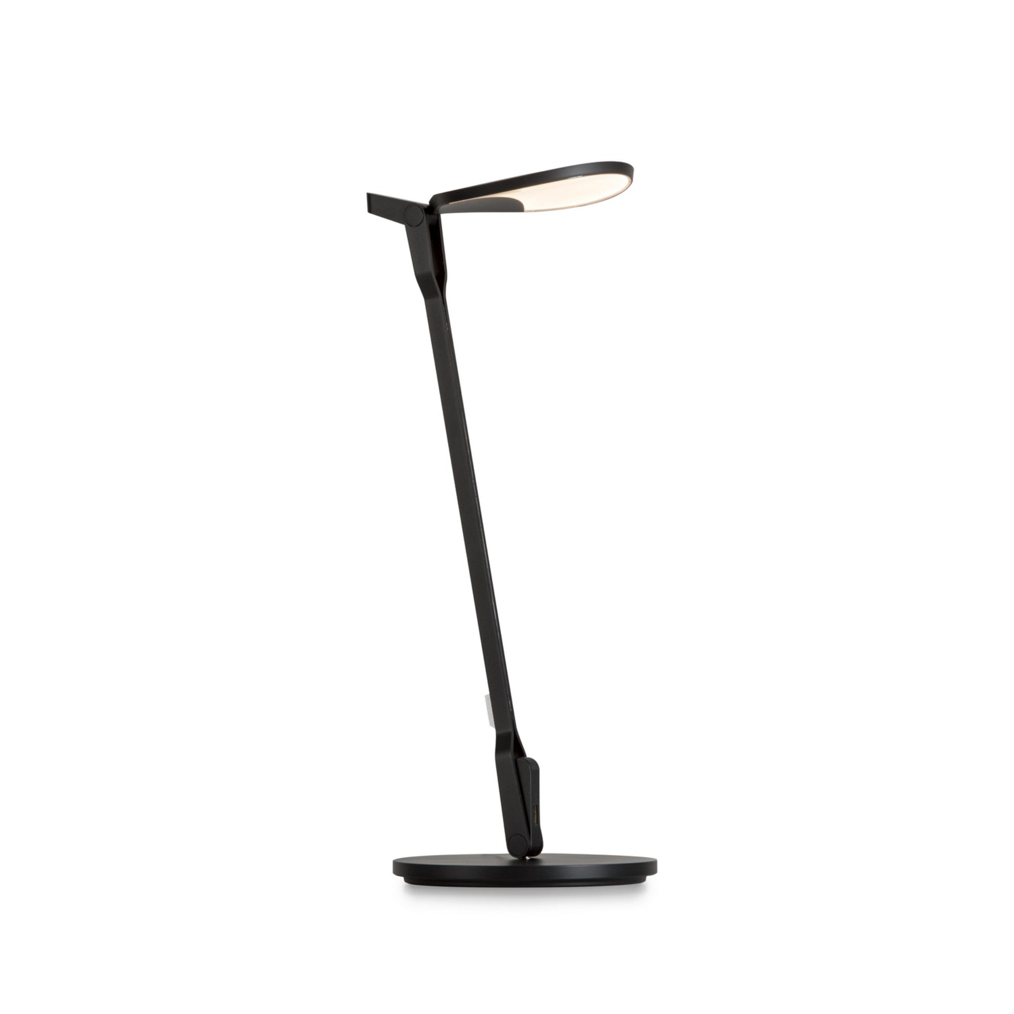 Splitty Matte Black Contemporary LED Desk Lamp with Table Base and USB Port - Bees Lighting