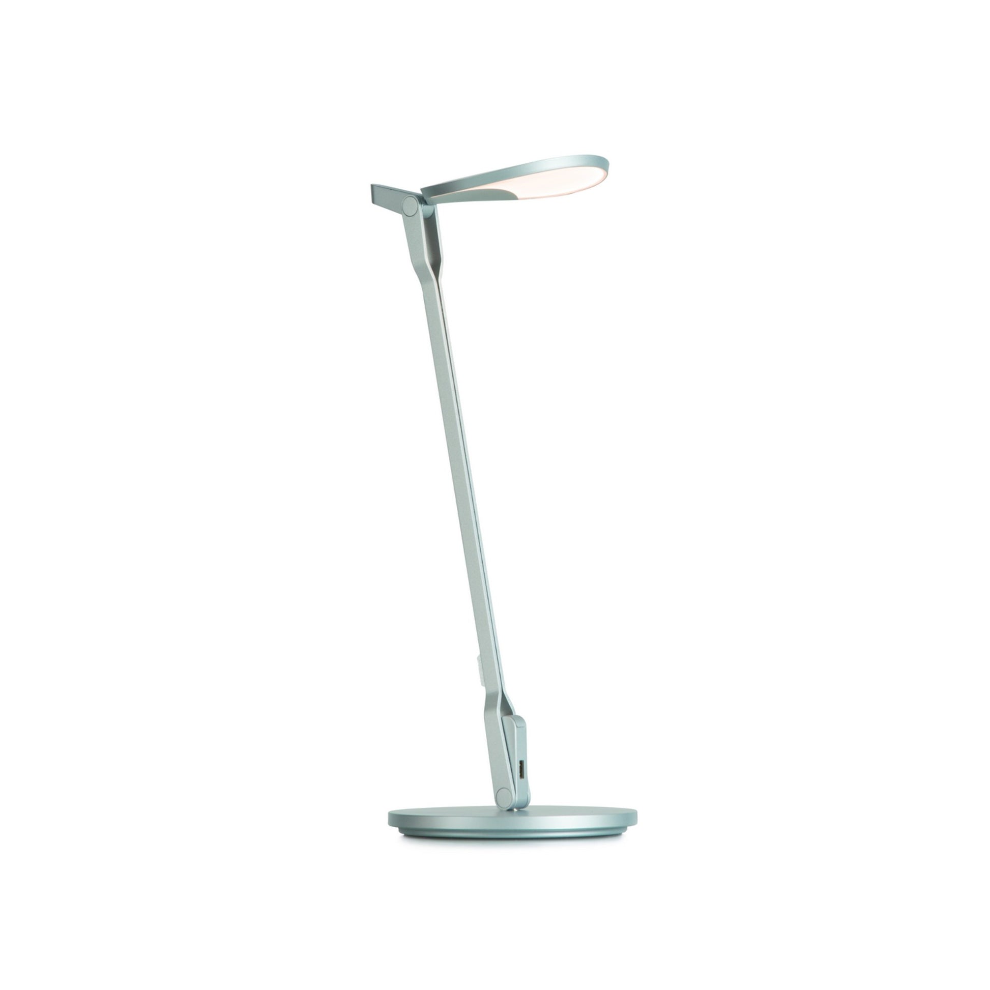 Splitty Silver Contemporary LED Desk Lamp with Table Base and USB Port - Bees Lighting