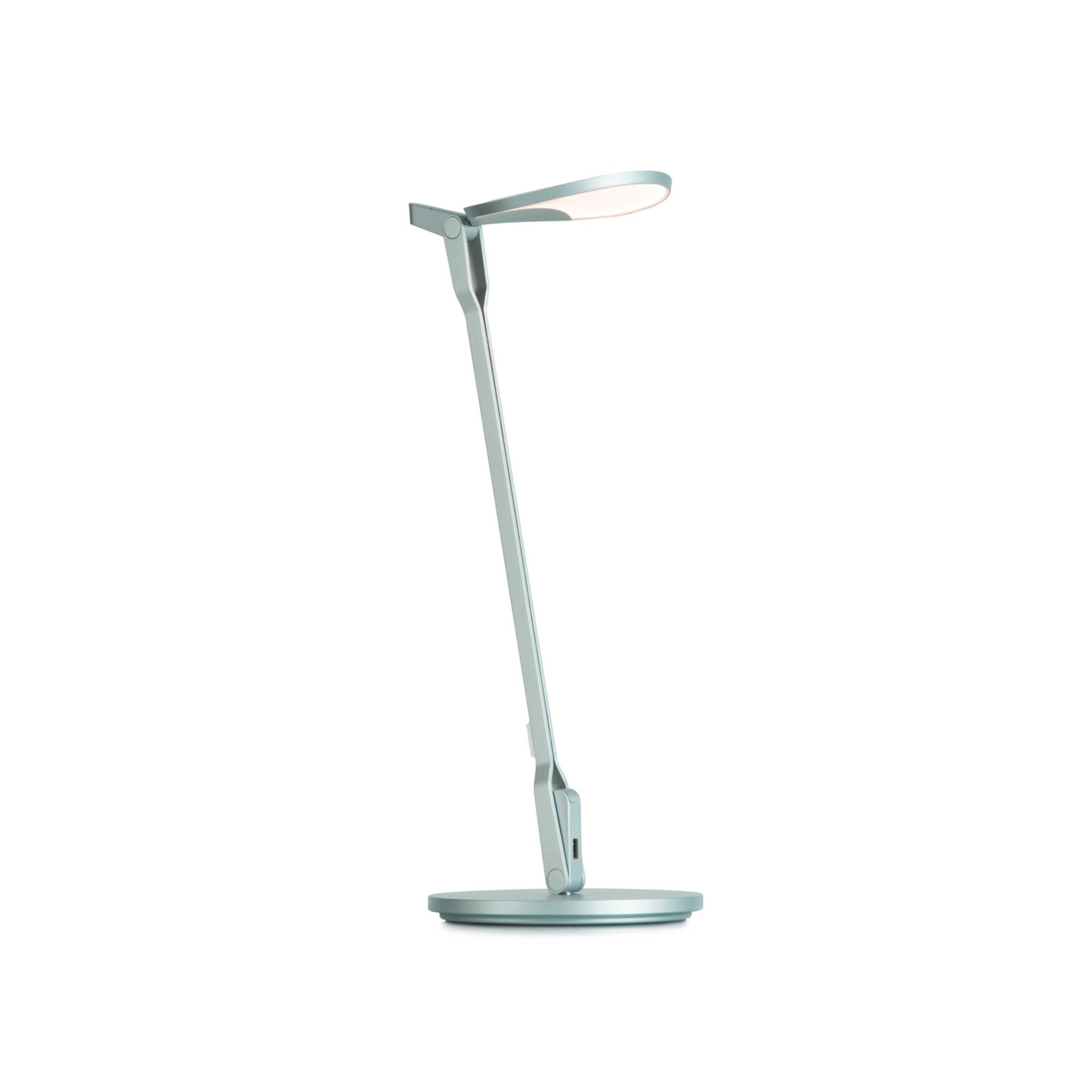 Splitty Silver Contemporary LED Desk Lamp with Table Base and USB Port - Bees Lighting