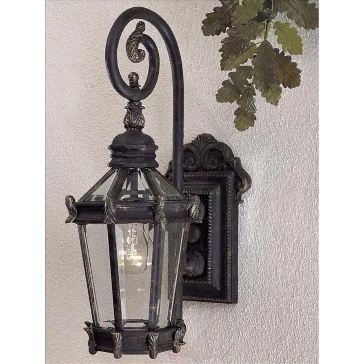 Stratford Hall 21 in. Outdoor Wall Lantern Heritage & Gold Finish