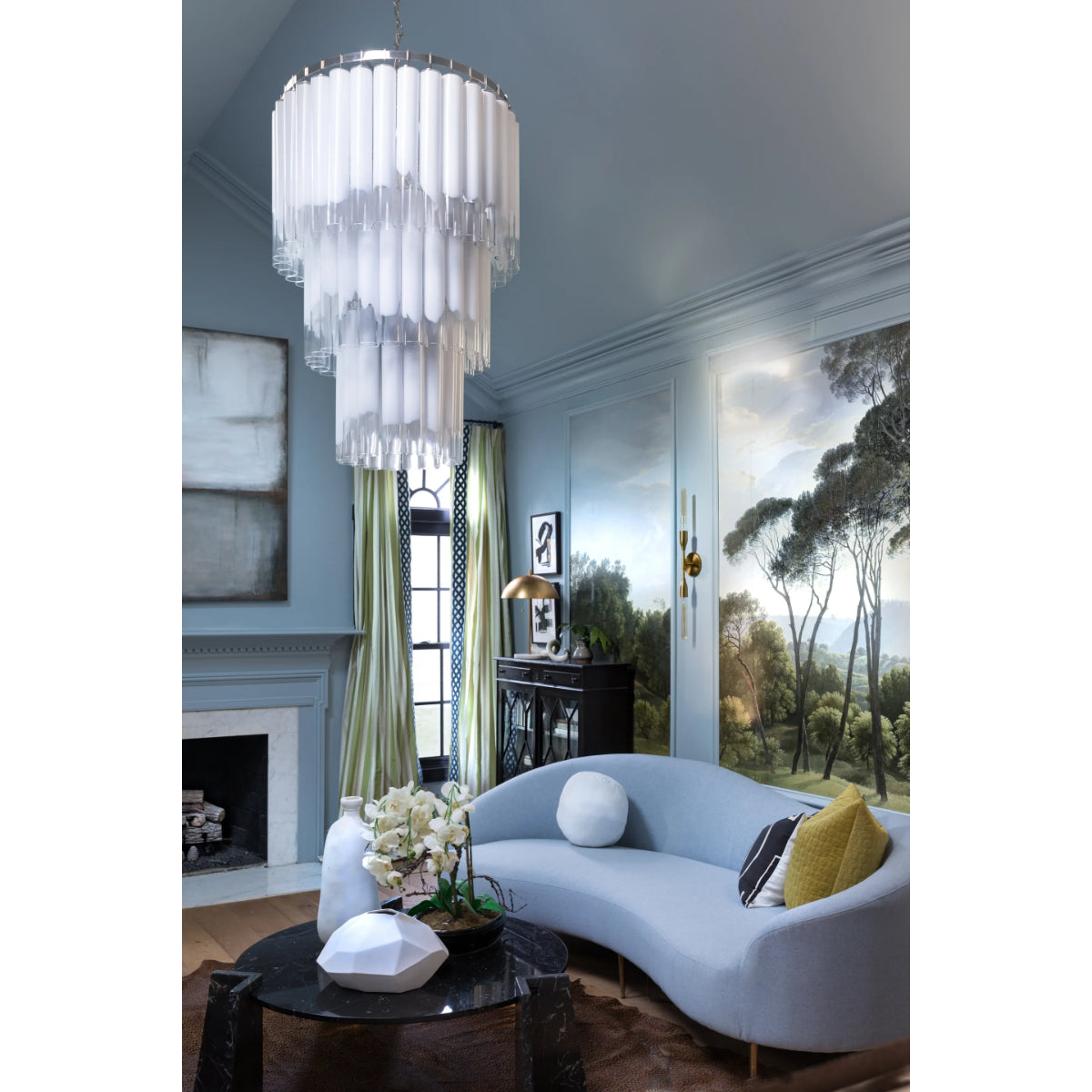 Tyrell 49" 16 Lights Chandelier Polished Nickel Finish