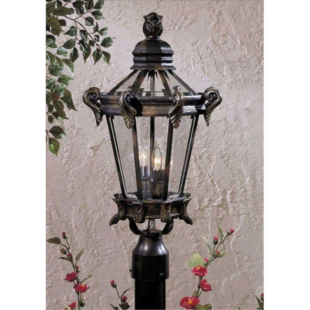 Stratford Hall 24 in. 2 lights Lantern Head Heritage & Gold finish