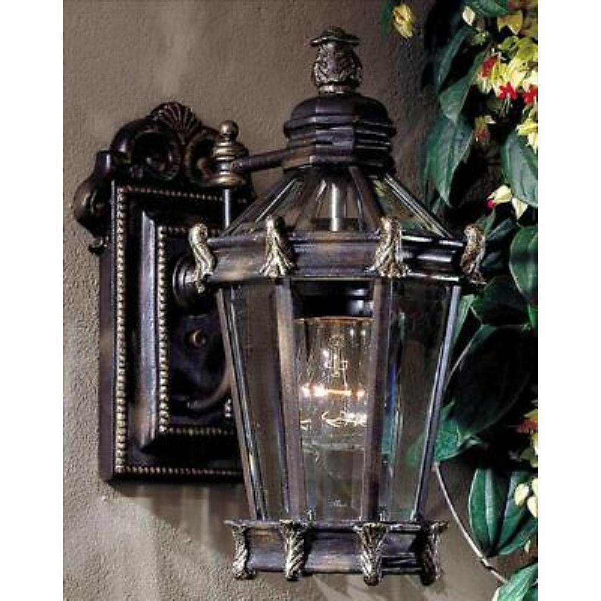Stratford Hall 15 in. Outdoor Wall Lantern Heritage & Gold Finish - Bees Lighting