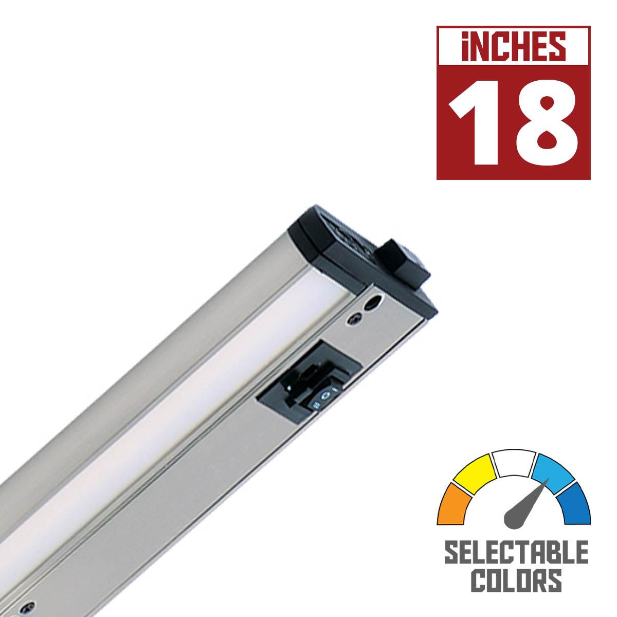 CounterMax 5K 18 Inch Under Cabinet LED Light with Patent gimbals, 1200 Lumens, Linkable, CCT Selectable 2700K to 5000K, 120V - Bees Lighting