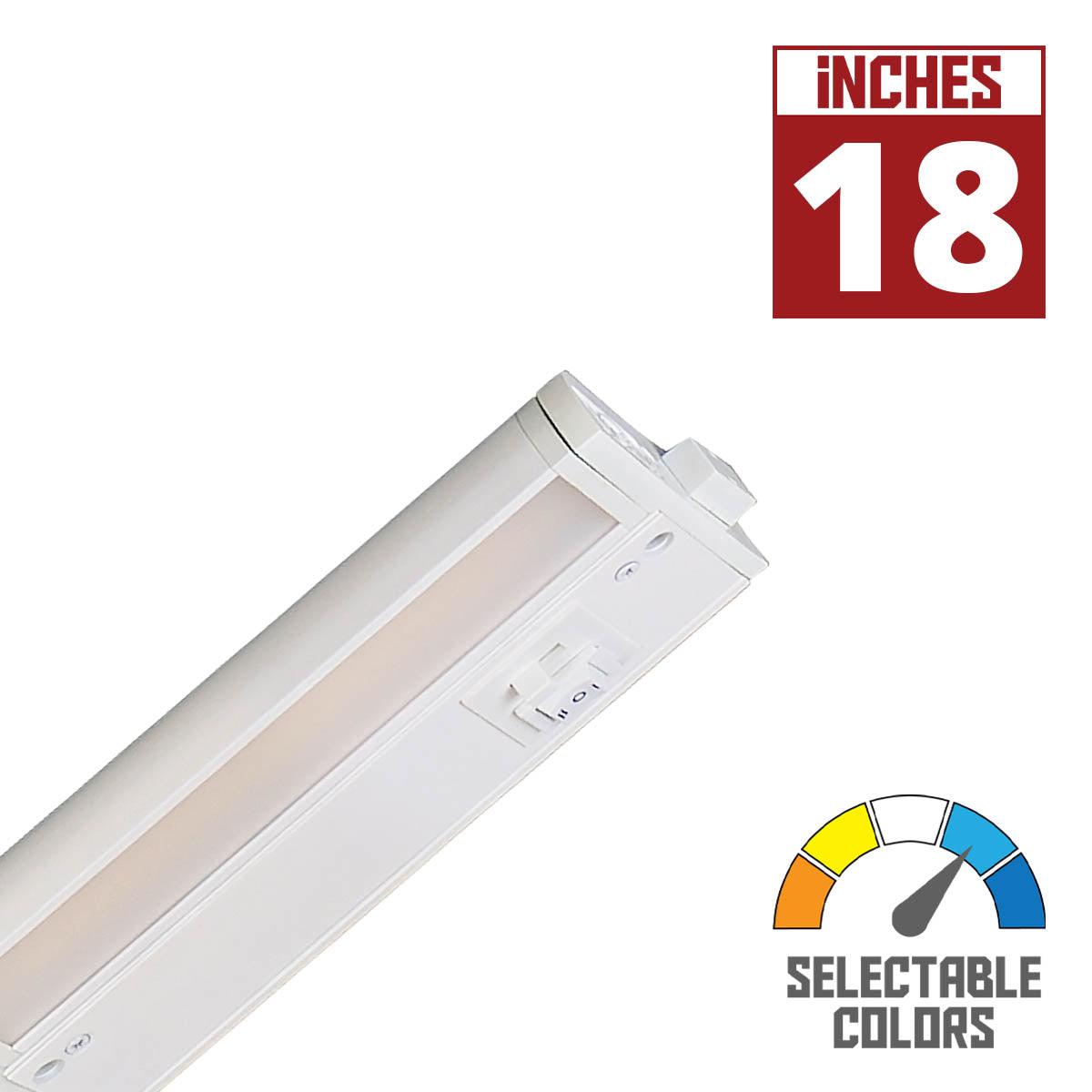 CounterMax 5K 18 Inch Under Cabinet LED Light with Patent gimbals, 1200 Lumens, Linkable, CCT Selectable 2700K to 5000K, 120V
