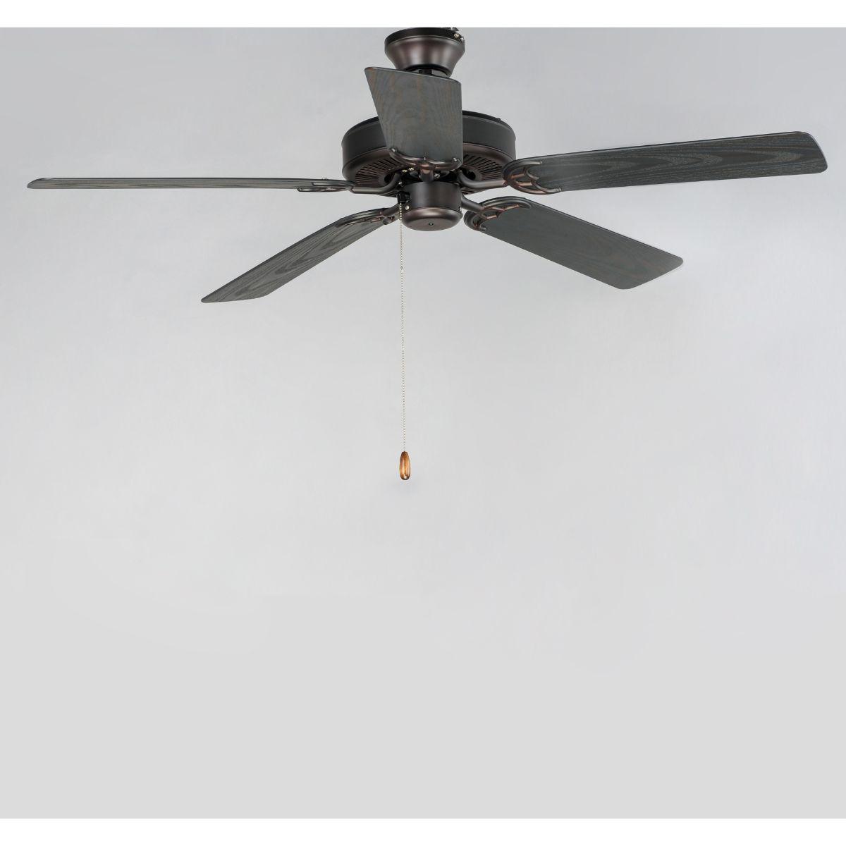 Basic Max 52 Inch 5 Blades Outdoor Ceiling Fan, Wet Rated, Downrod or Flush Mount - Bees Lighting