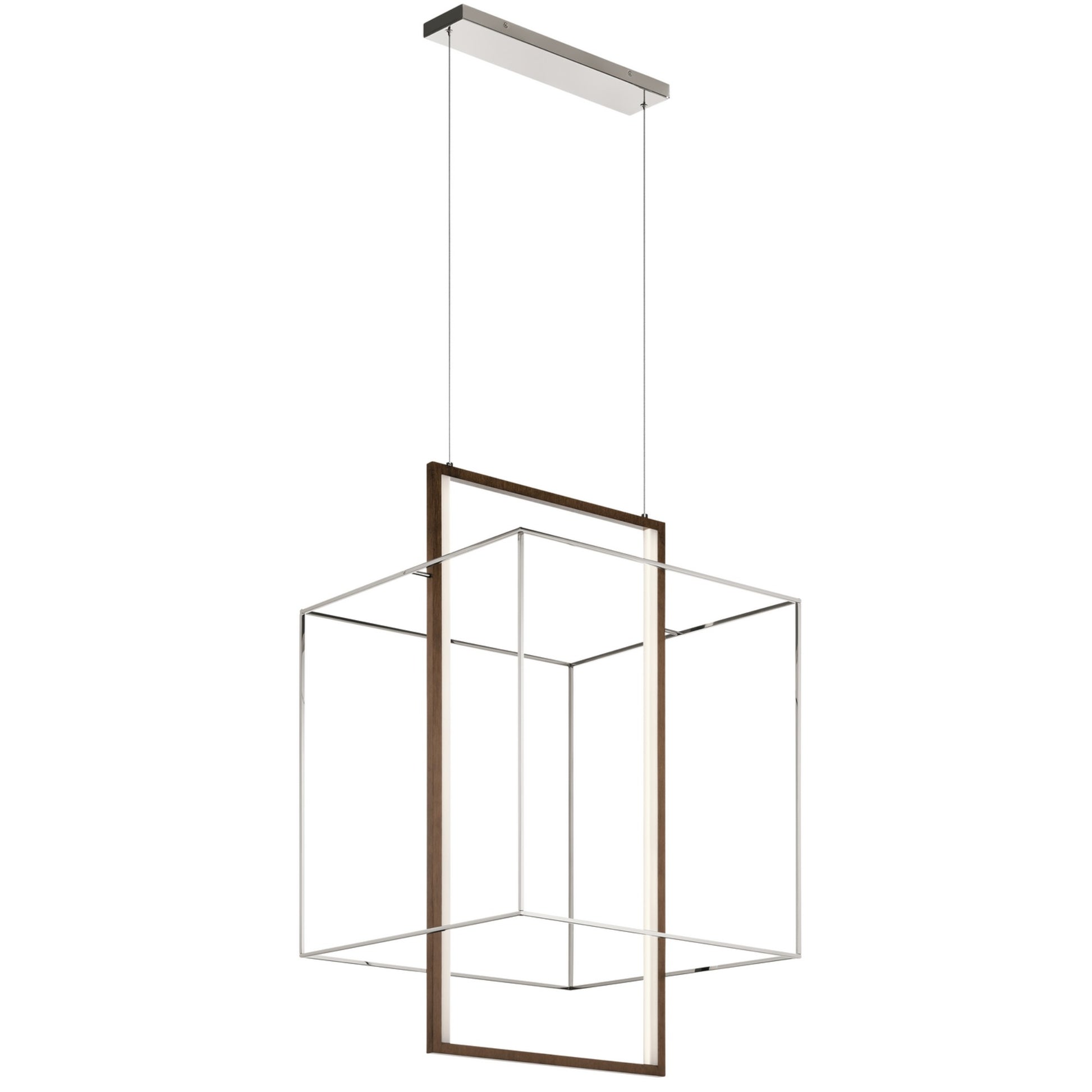Viho 26" LED Chandelier, Polished Nickel Finish - Bees Lighting