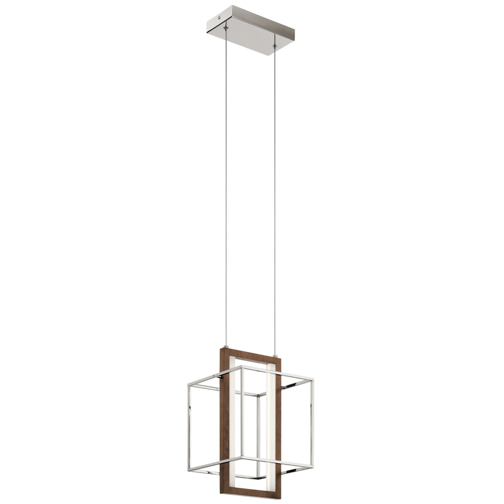 Viho 10 in. LED Pendant Light Polished Nickel - Bees Lighting