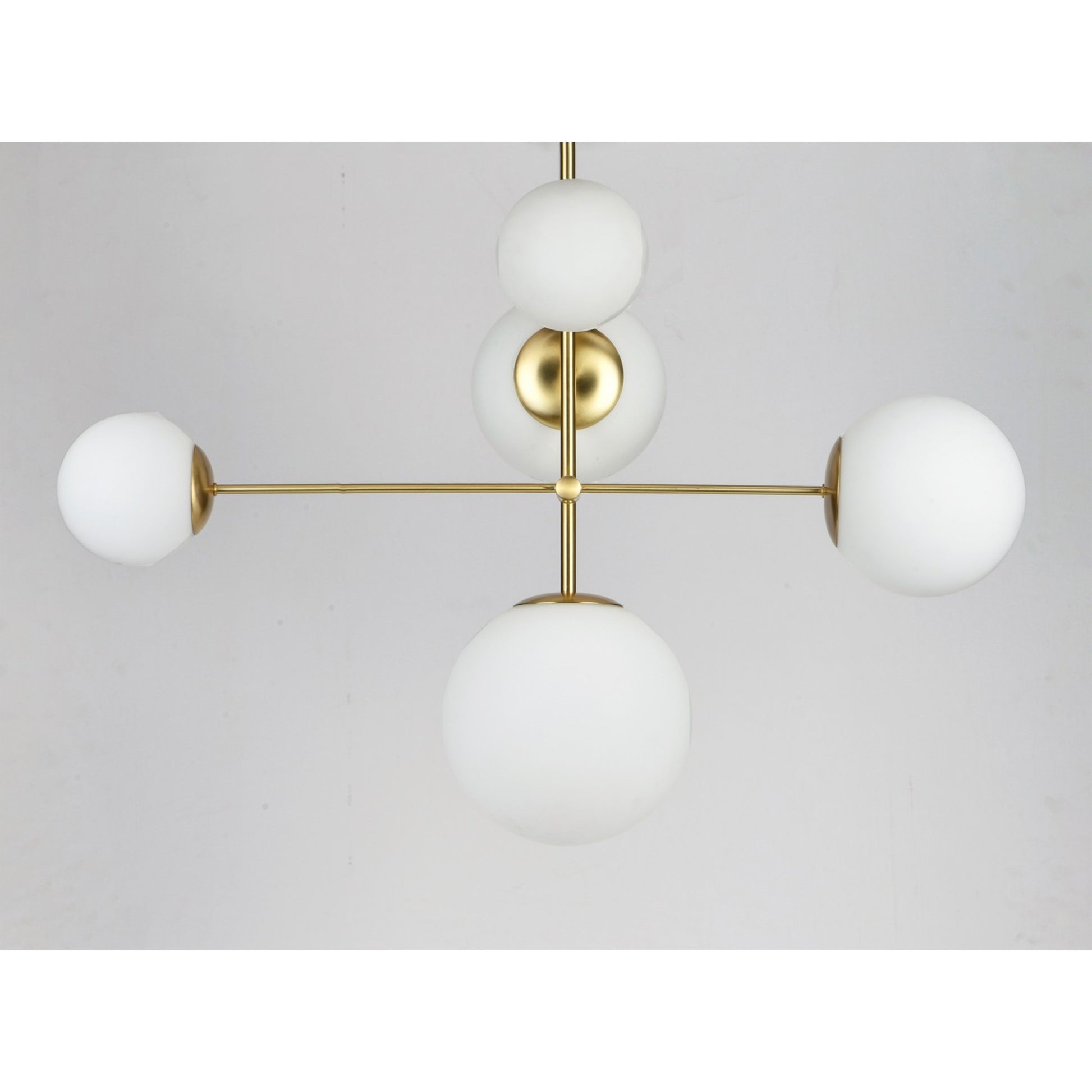 Vesper 38" 5-Light pendant, Satin Brass & Black Finish - Bees Lighting