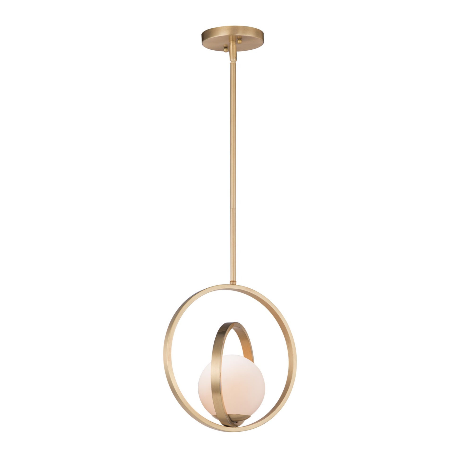 Coronet 13" Pendant, Satin Brass Finish - Bees Lighting