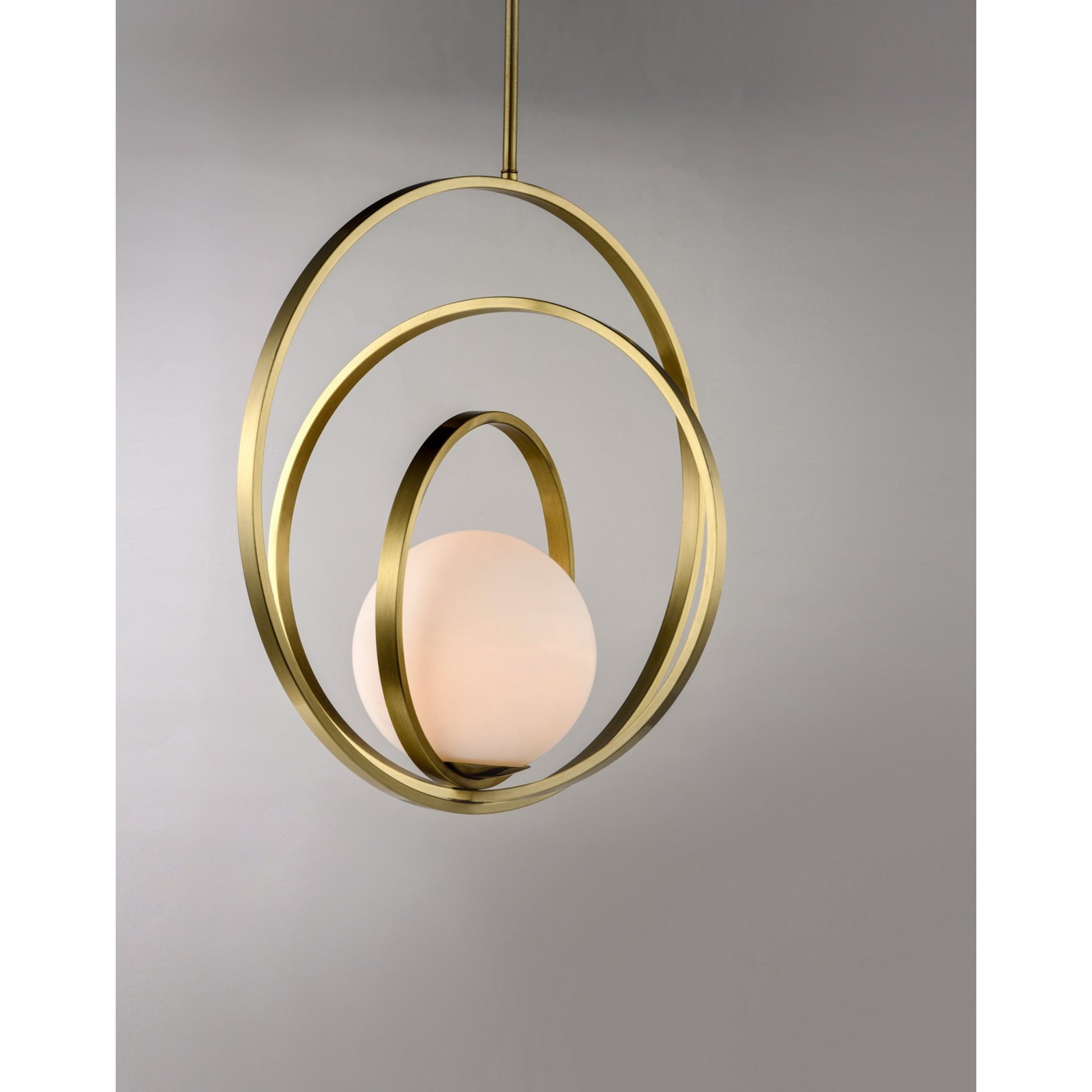 Coronet 18" Pendant, Satin Brass Finish - Bees Lighting
