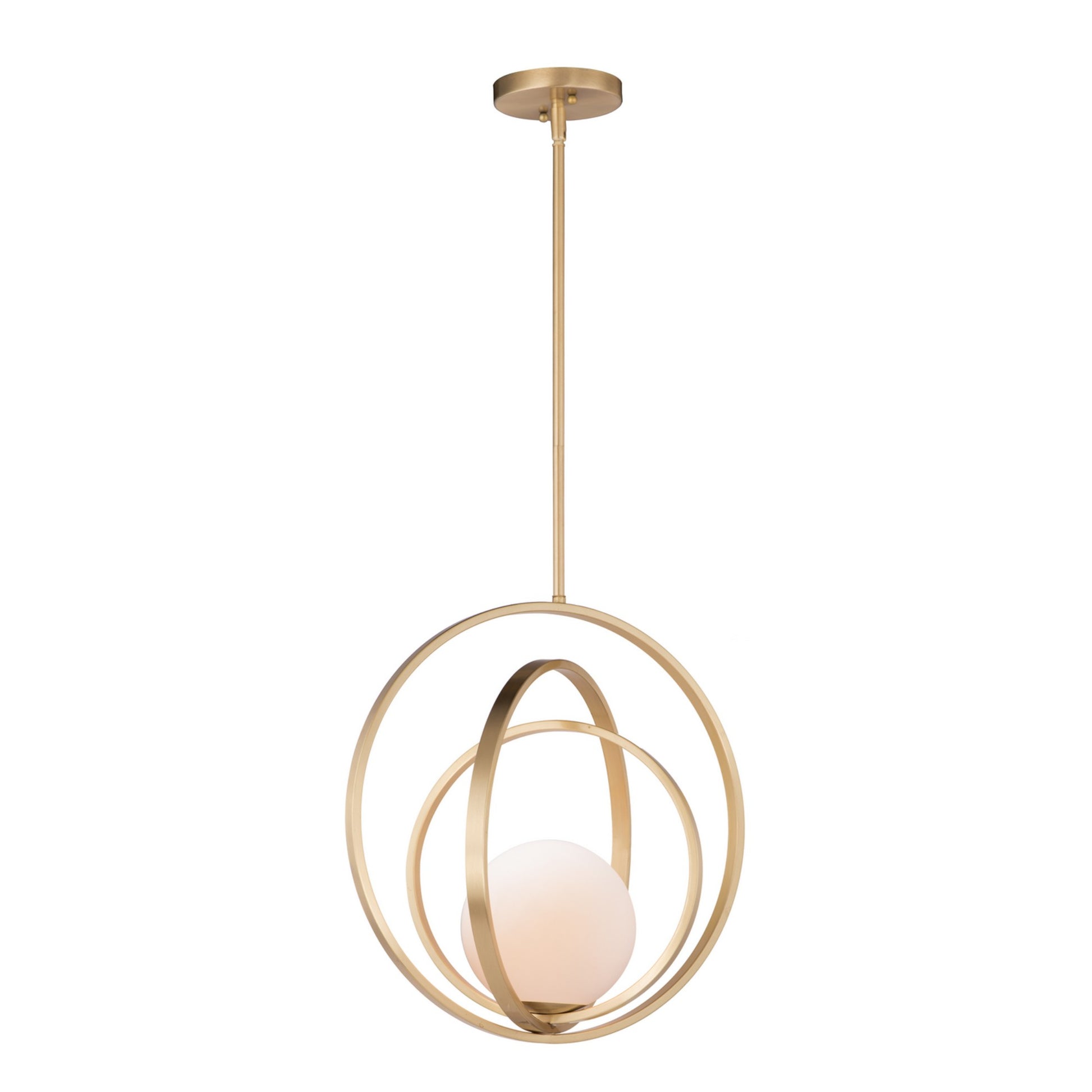 Coronet 18" Pendant, Satin Brass Finish - Bees Lighting