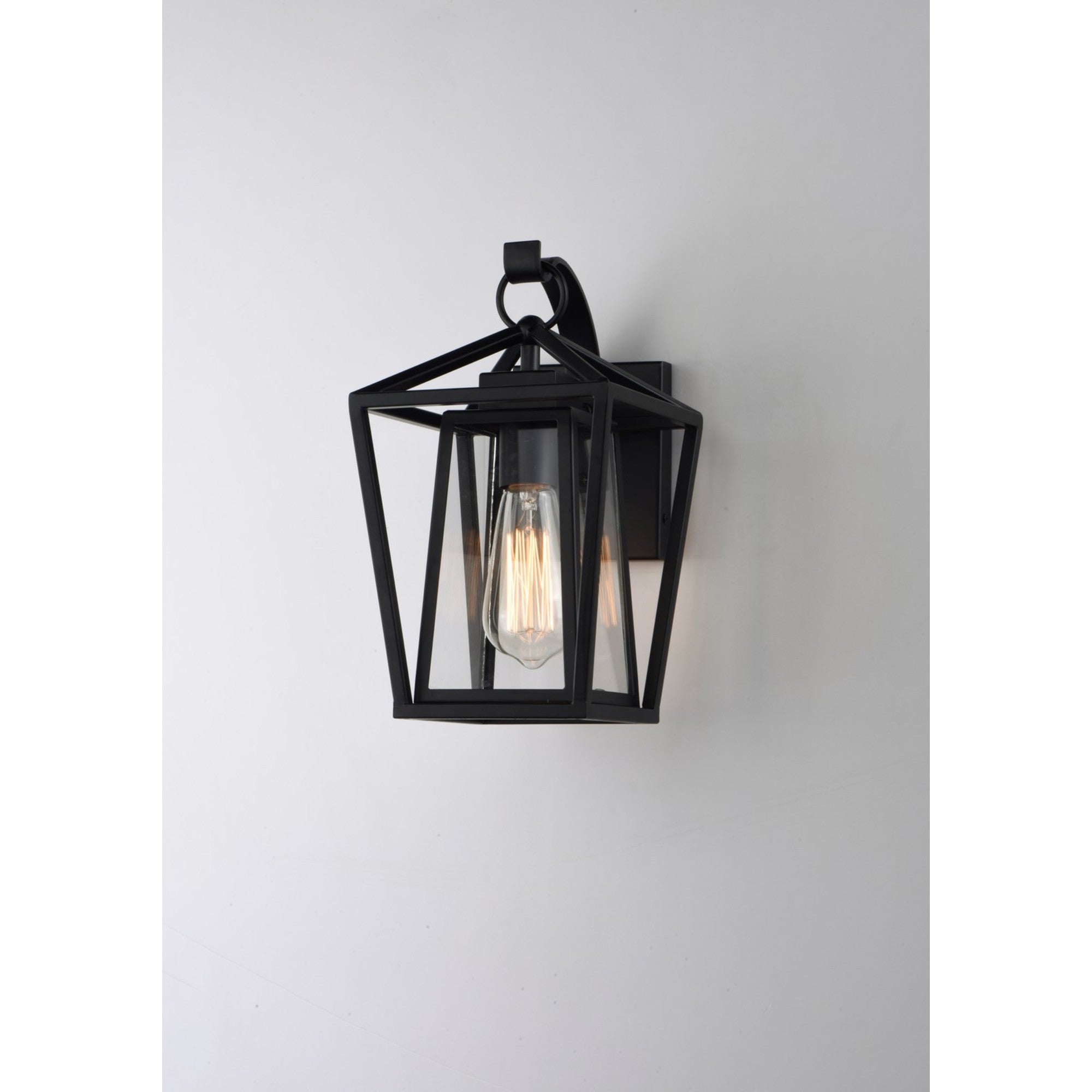 Artisan 12" Outdoor Wall Lantern, Black Finish - Bees Lighting
