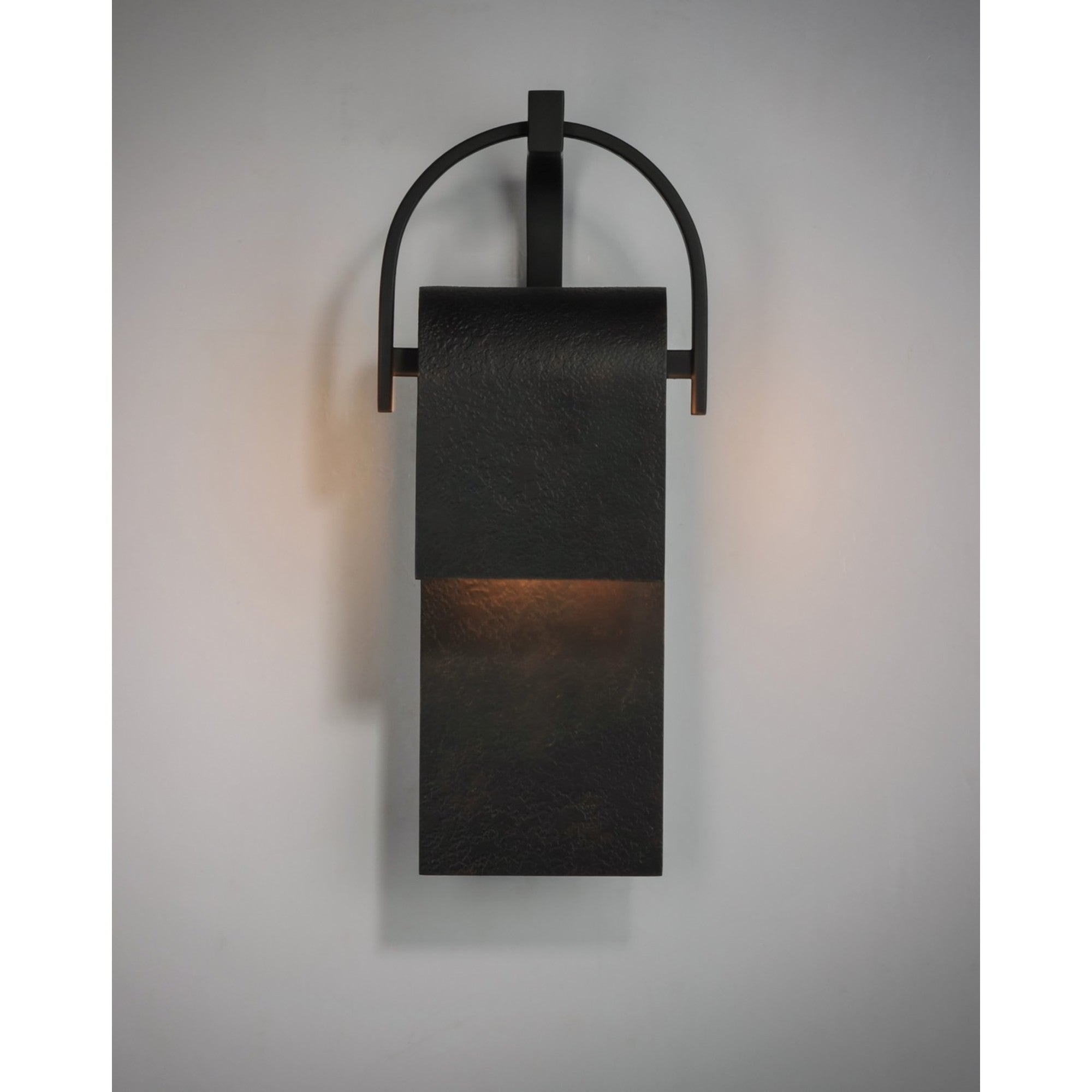 Laredo 17" LED Outdoor Wall Sconce, Rustic Forge Finish - Bees Lighting