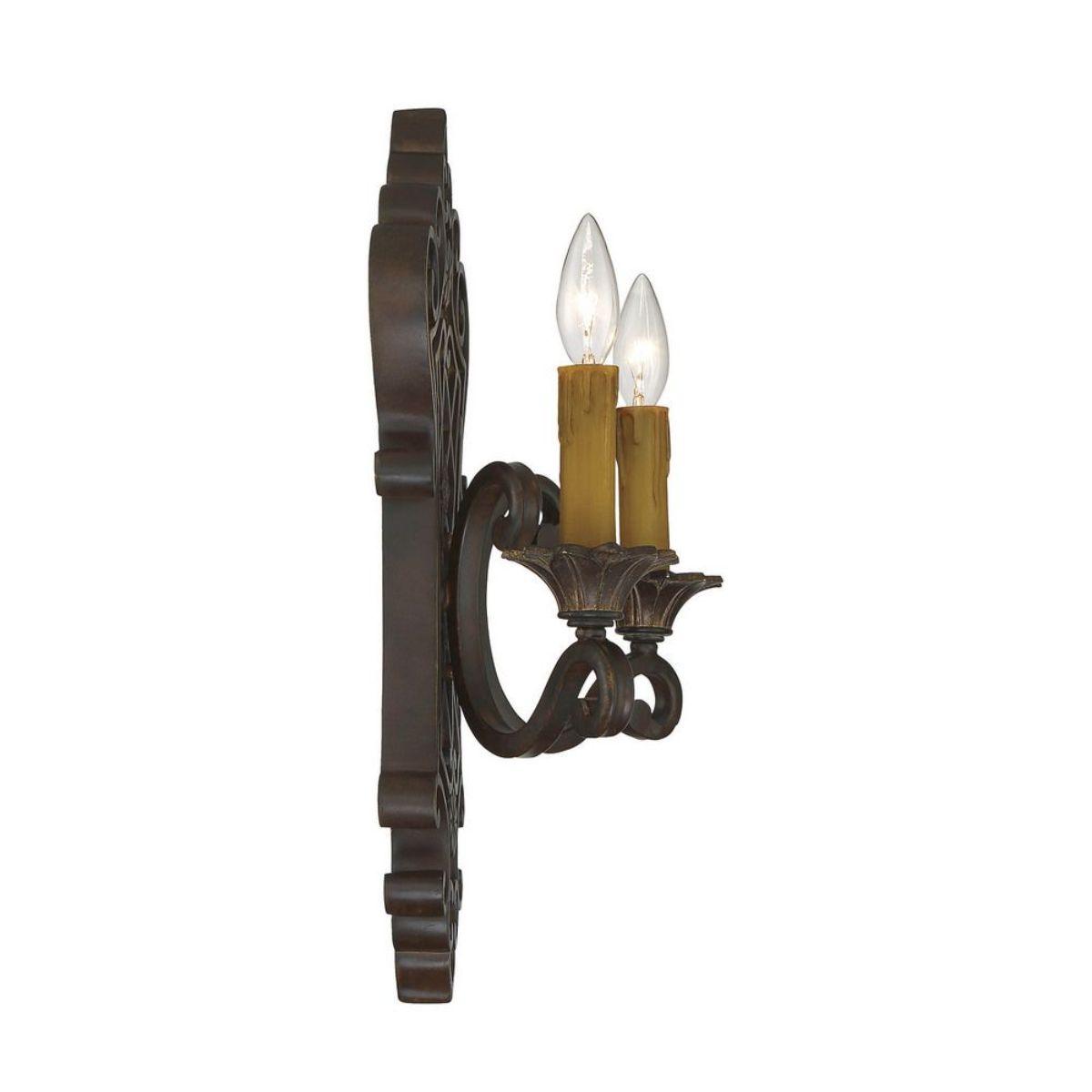 Southerby 19 in 2 Lights Flush Mount Sconce Bronze Finish