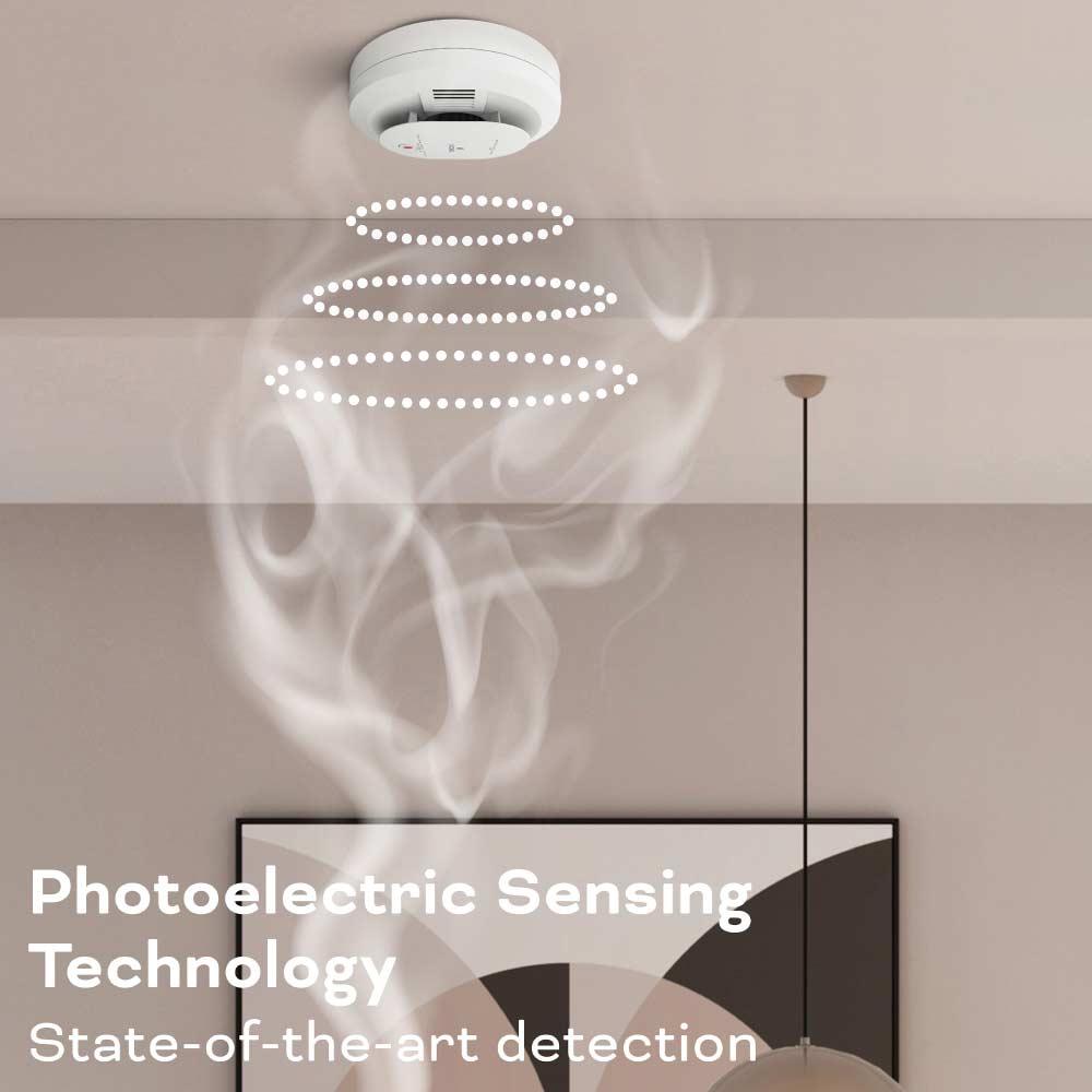 Smoke & Carbon Monoxide Detector Photoelectric/Electrochemical Sensor Battery Powered