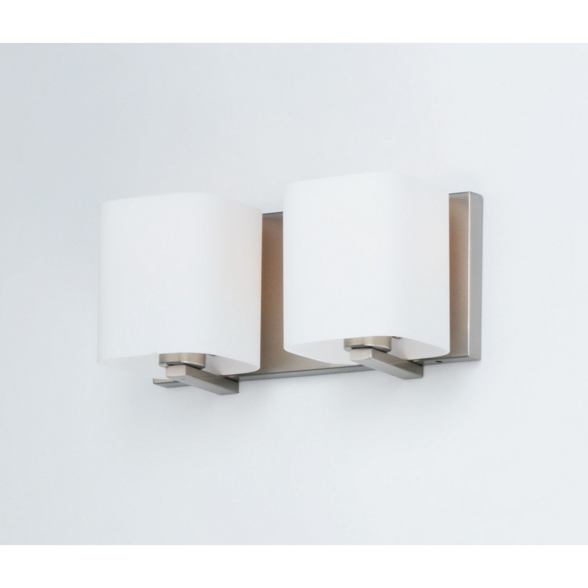 Wrap 13" 2-Light Bath Vanity, Satin Nickel Finish - Bees Lighting