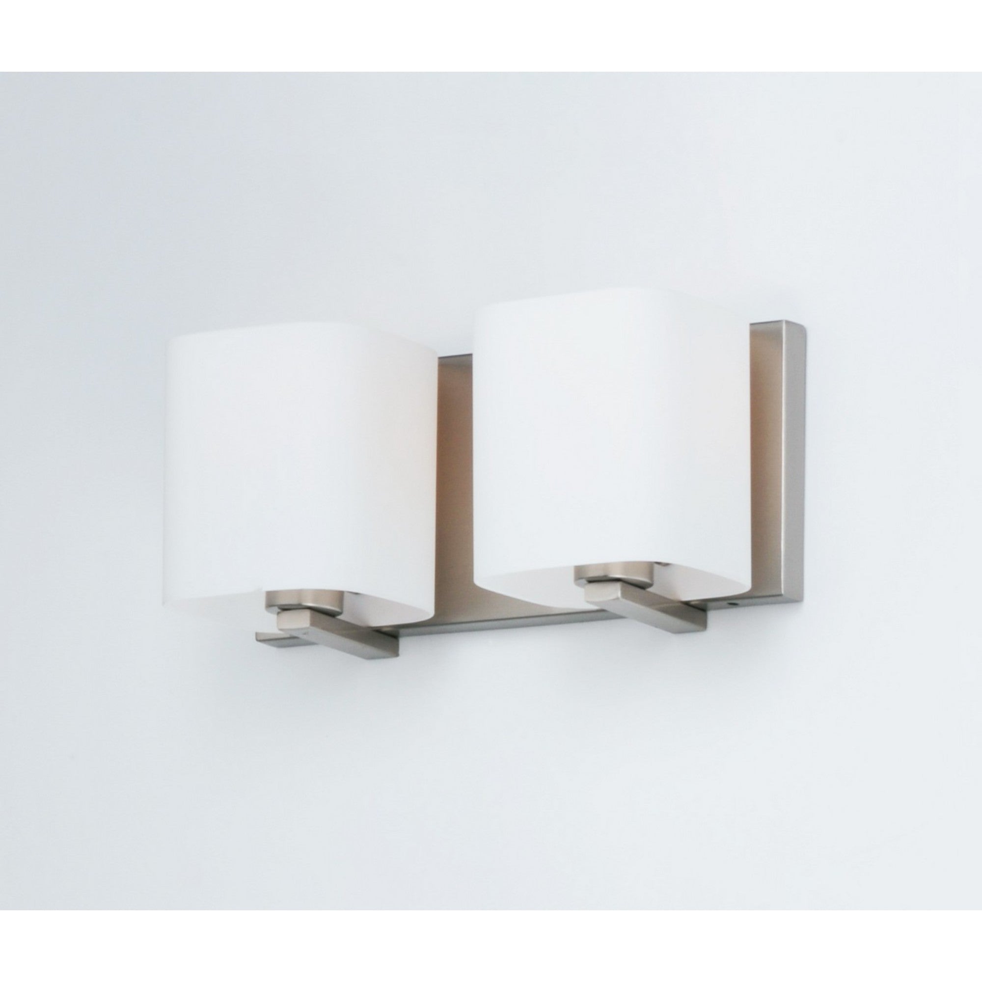 Wrap 13" 2-Light Bath Vanity, Satin Nickel Finish - Bees Lighting