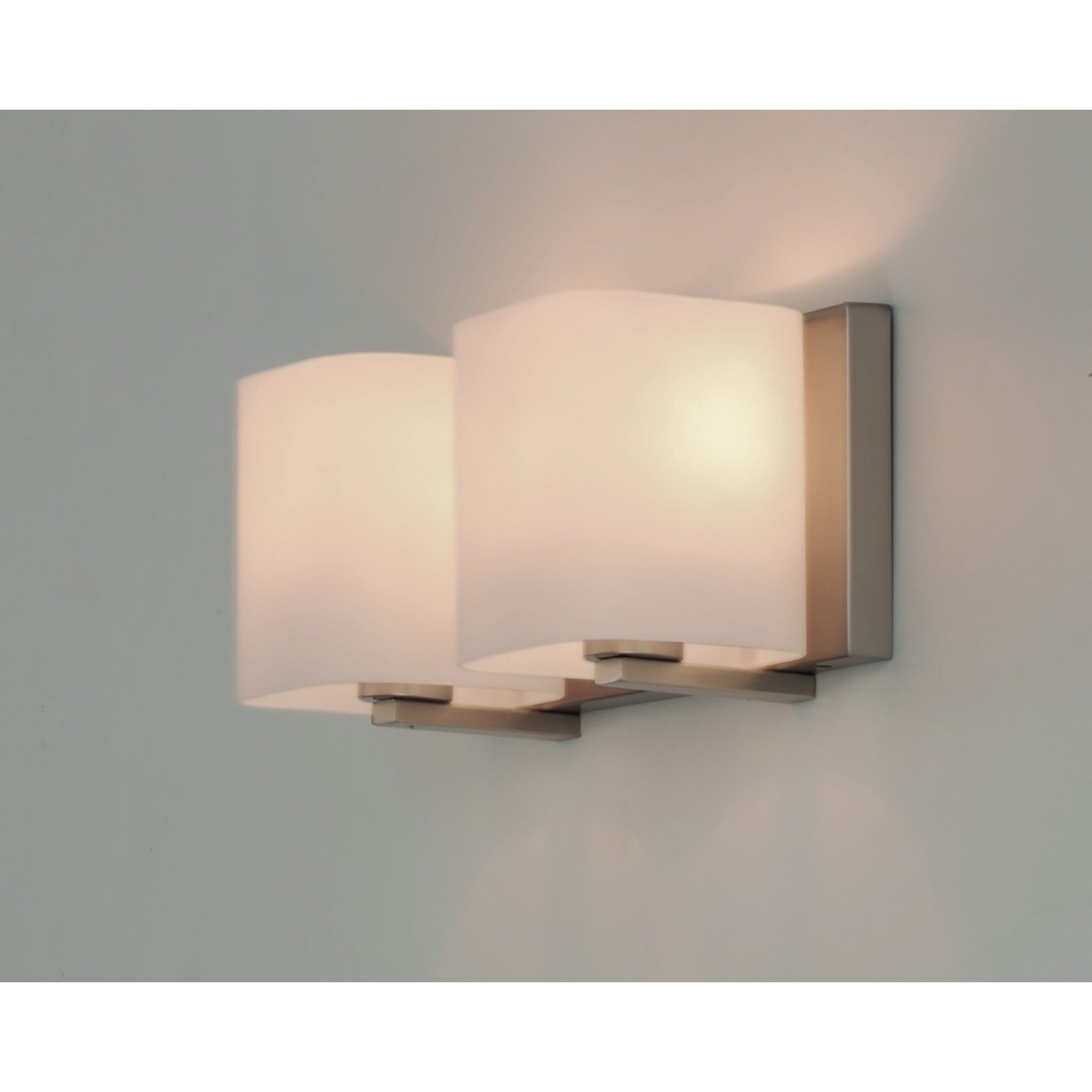 Wrap 13" 2-Light Bath Vanity, Satin Nickel Finish - Bees Lighting