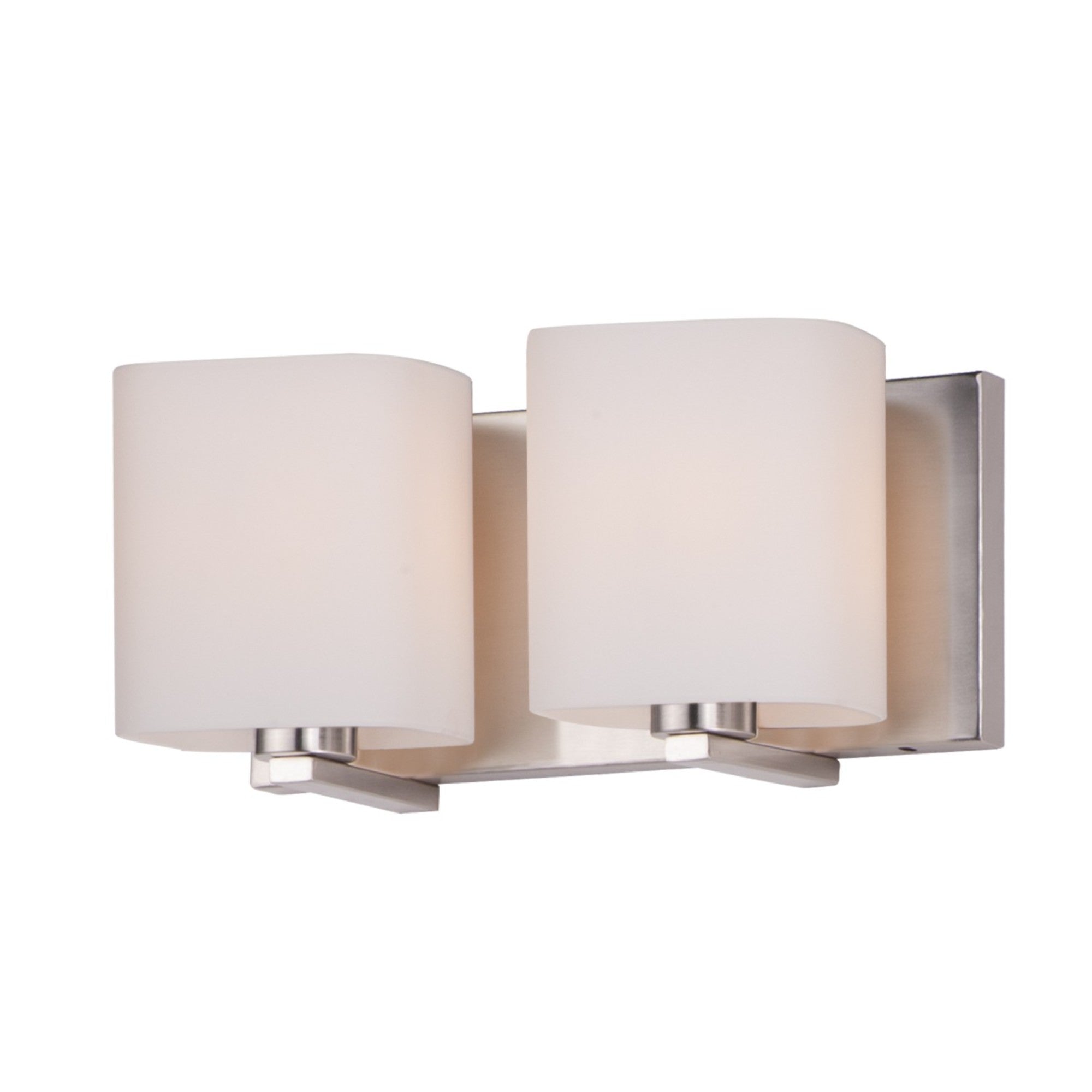 Wrap 13" 2-Light Bath Vanity, Satin Nickel Finish - Bees Lighting