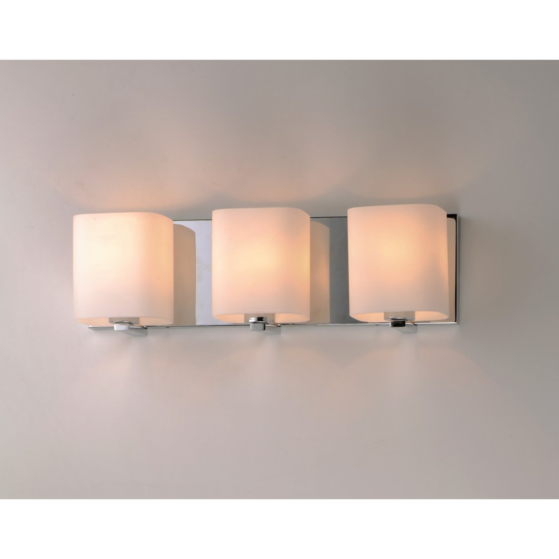 Wrap 19" 3-Light Bath Vanity, Polished Chrome Finish - Bees Lighting