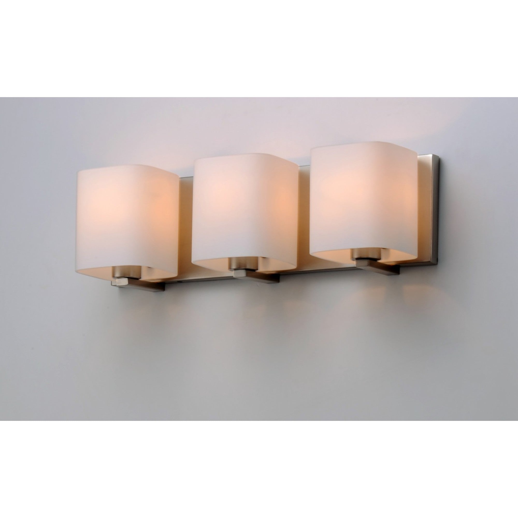 Wrap 19" 3-Light Bath Vanity, Satin Nickel Finish