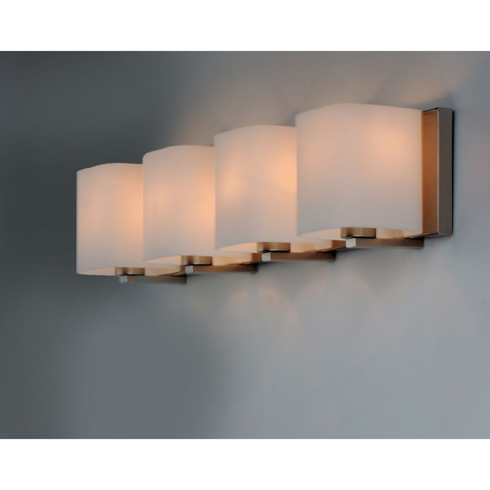 Wrap 26" 4-Light Bath Vanity, Satin Nickel Finish - Bees Lighting